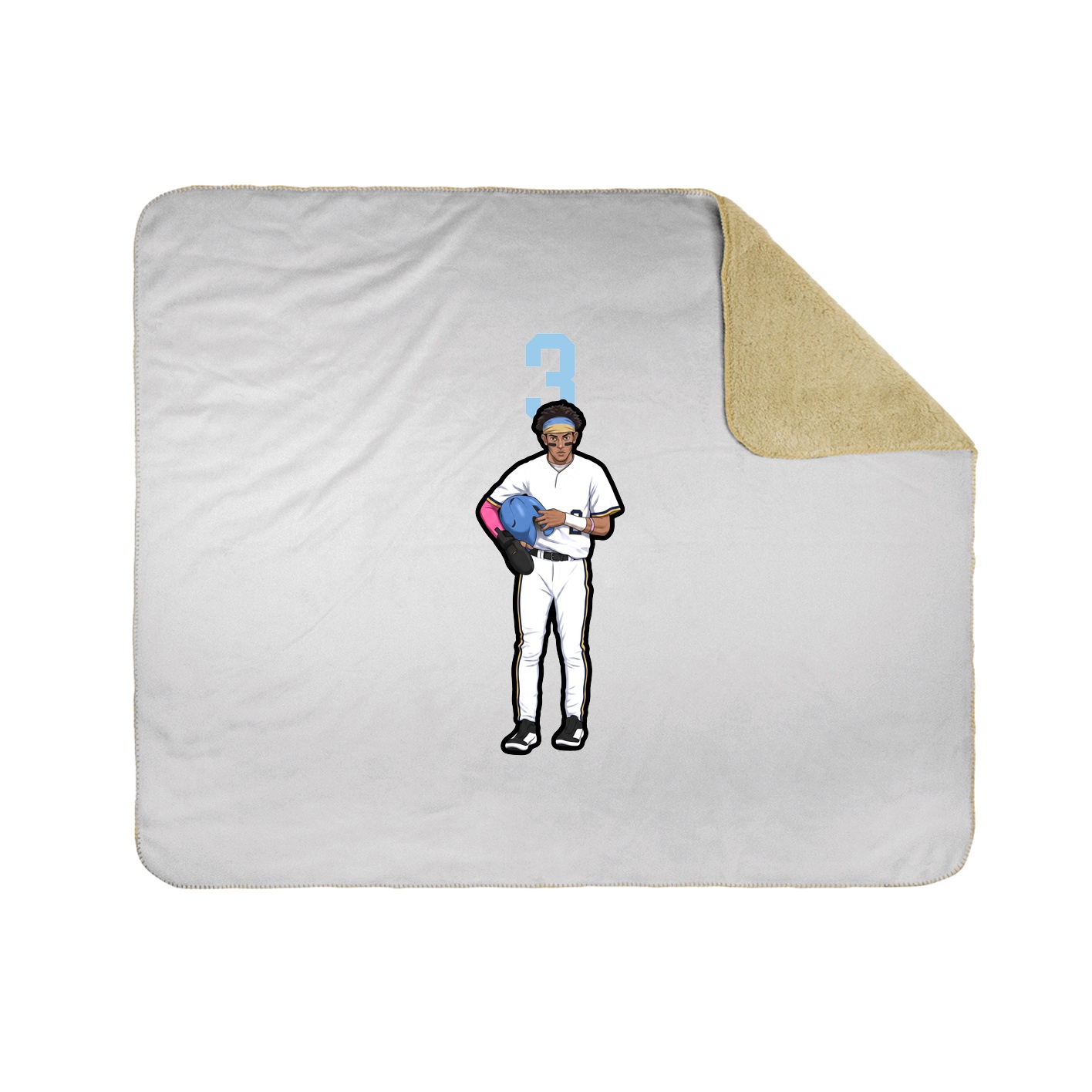 Throw Blanket — Number Top in White