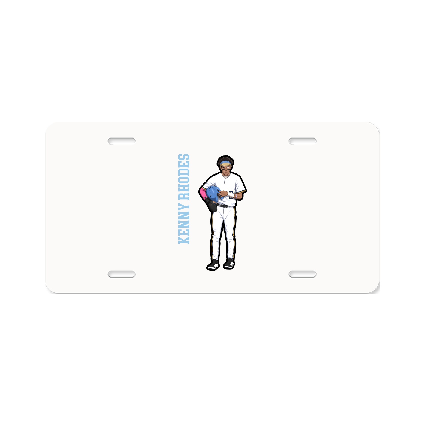 License Plate — Name Vertical in Classic
