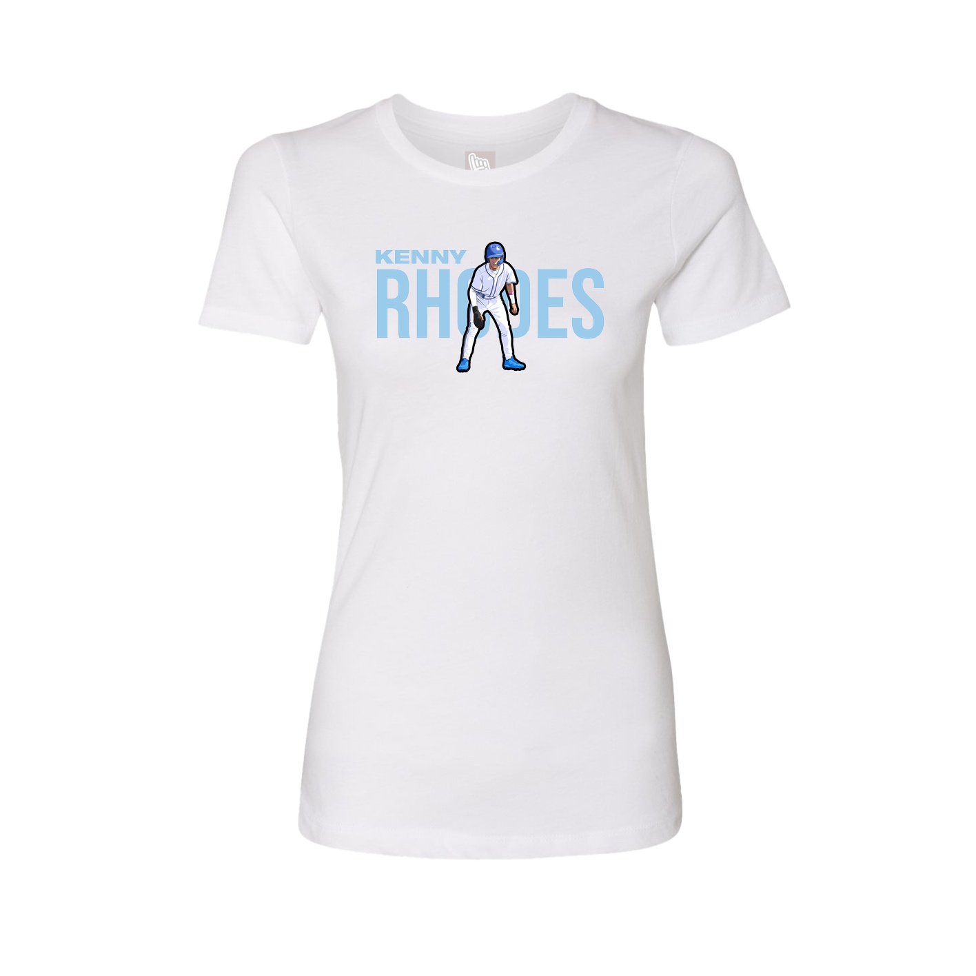 Fitted Women's Tee — Player Name in White