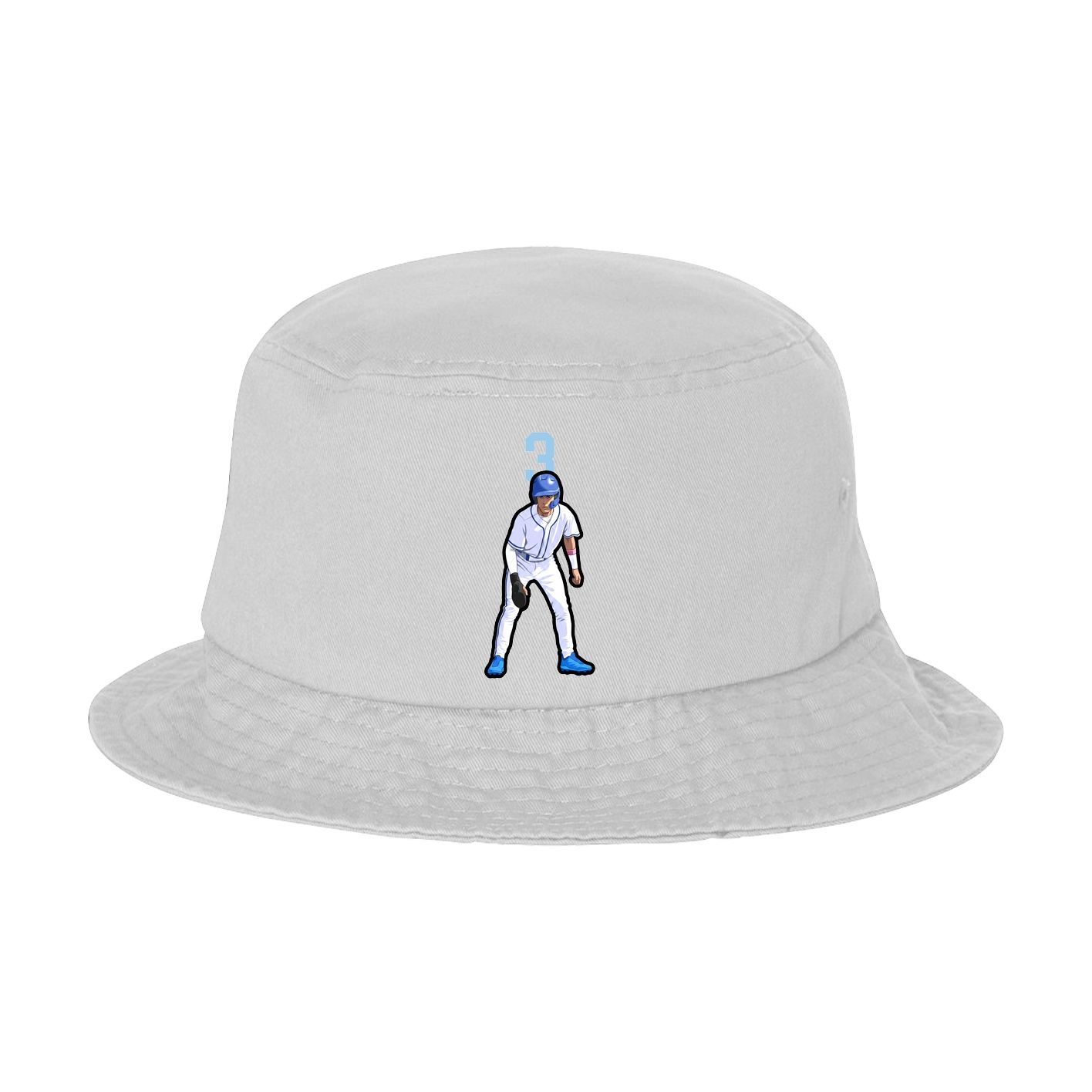 Bucket Cap — Number Top in White
