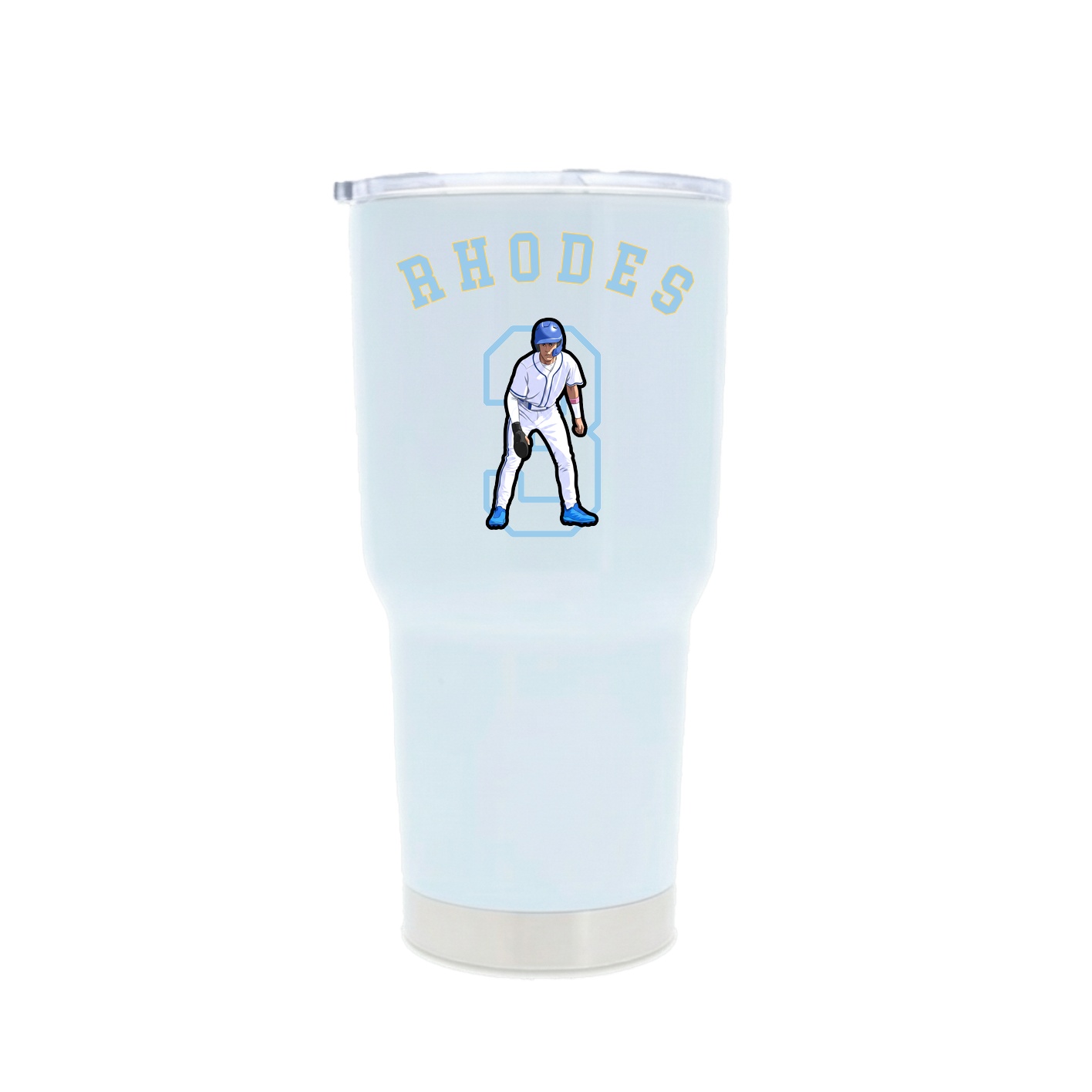 30oz Stainless Steel Tumbler — Shirsey Arch in White