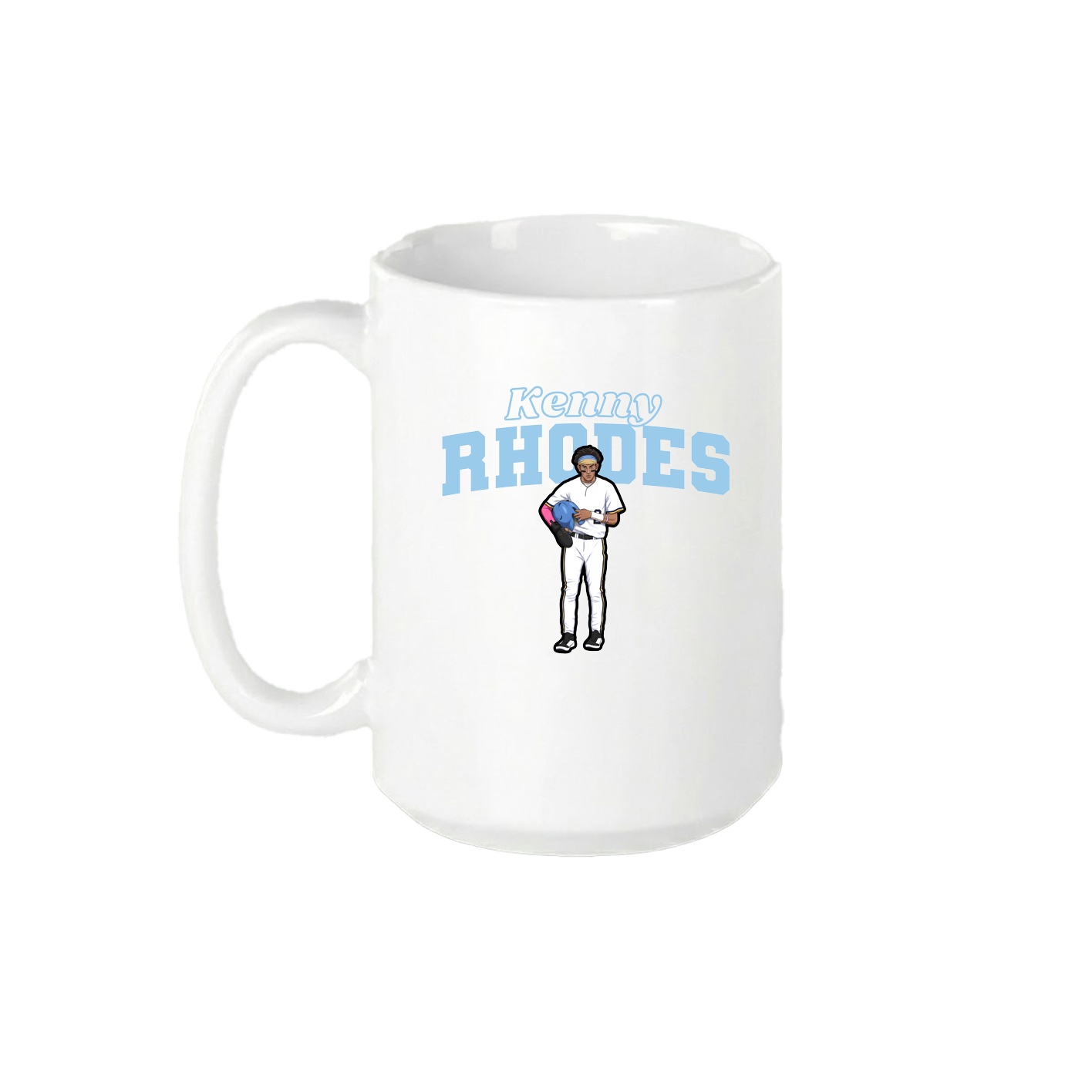 15oz Coffee Mug — Name Arch in White