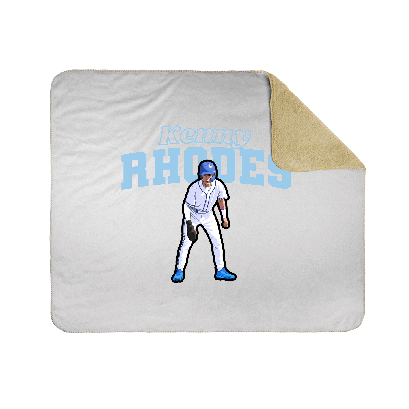 Throw Blanket — Name Arch in White