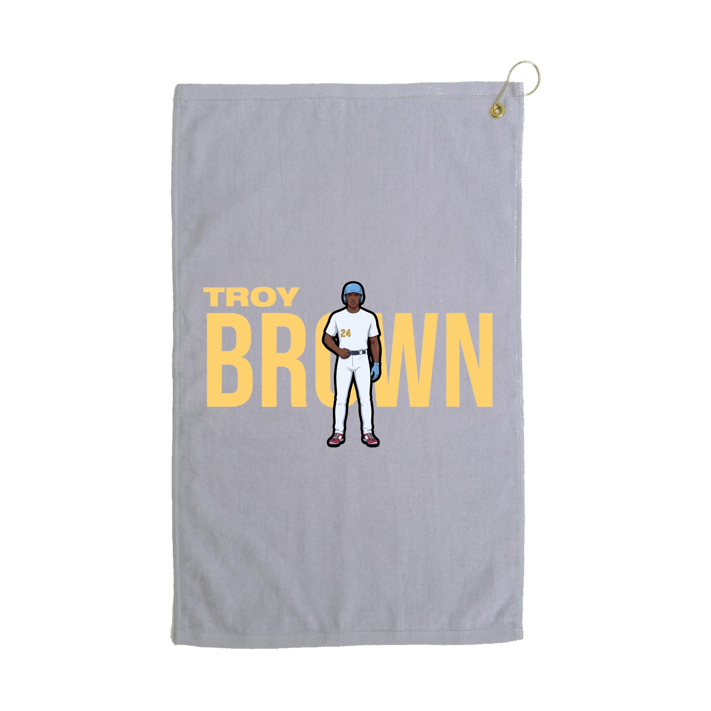 Golf Towel — Player Name in Grey