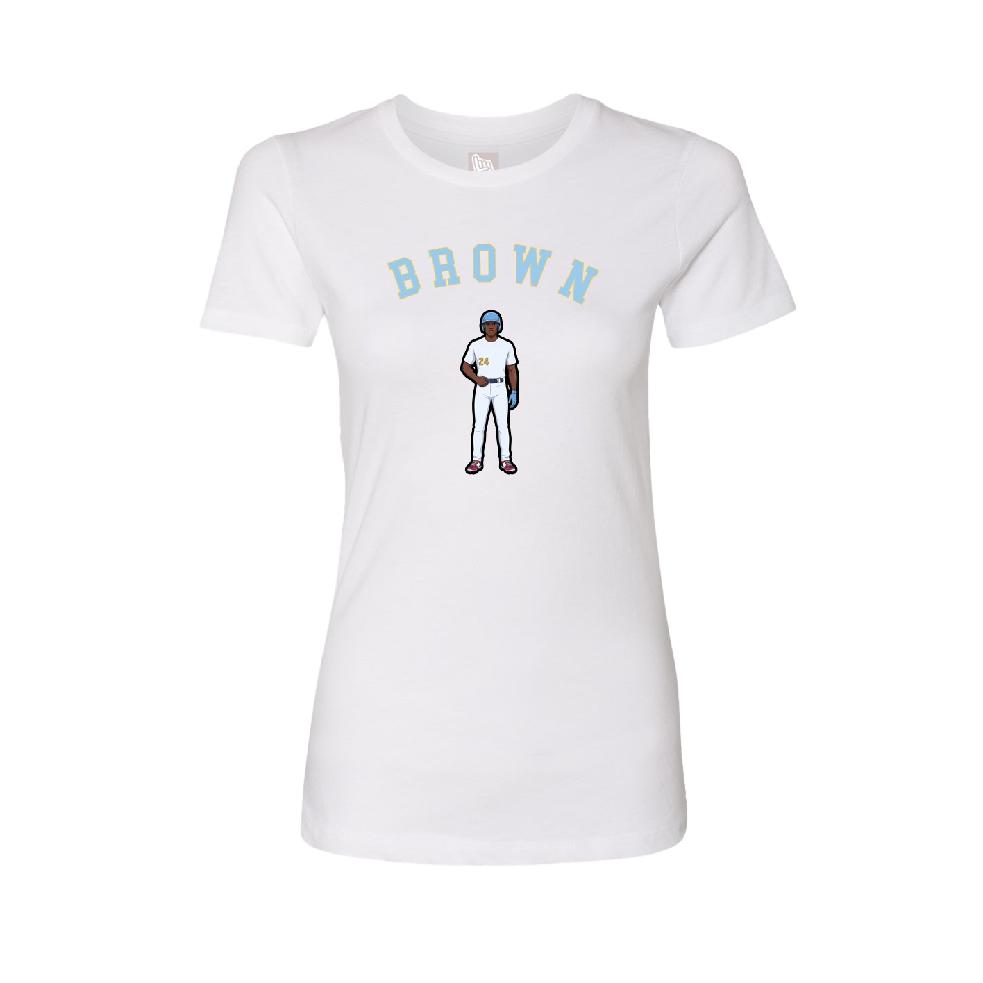 Fitted Women's Tee — Shirsey Arch in White