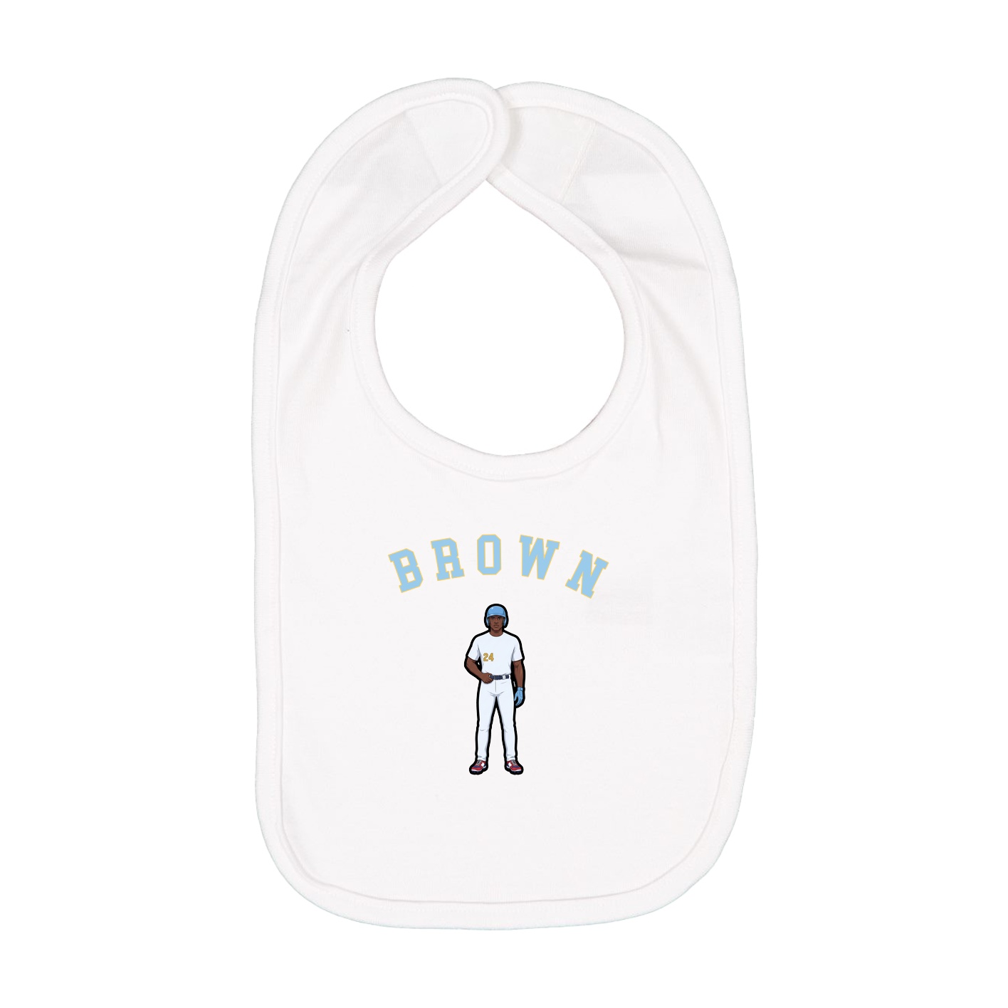 Infant Bib — Shirsey Arch in White