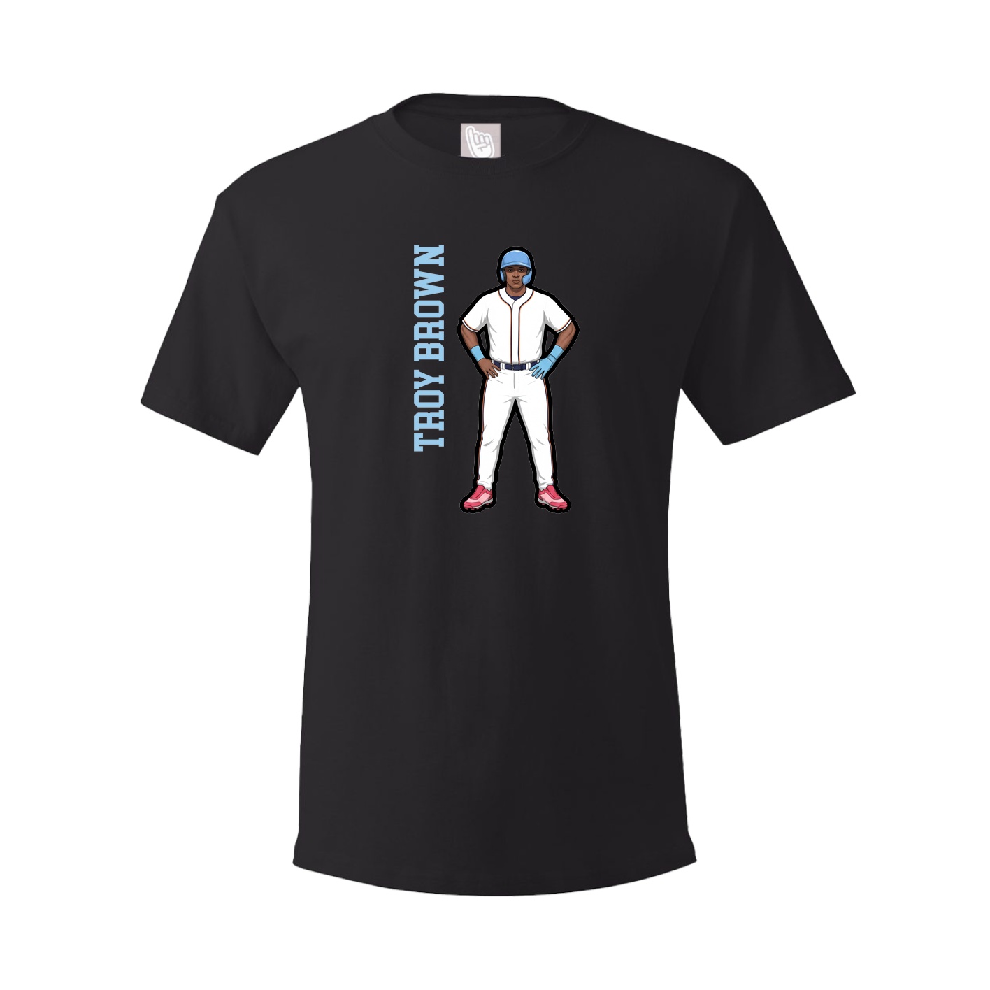Youth Tee — Name Vertical in Black