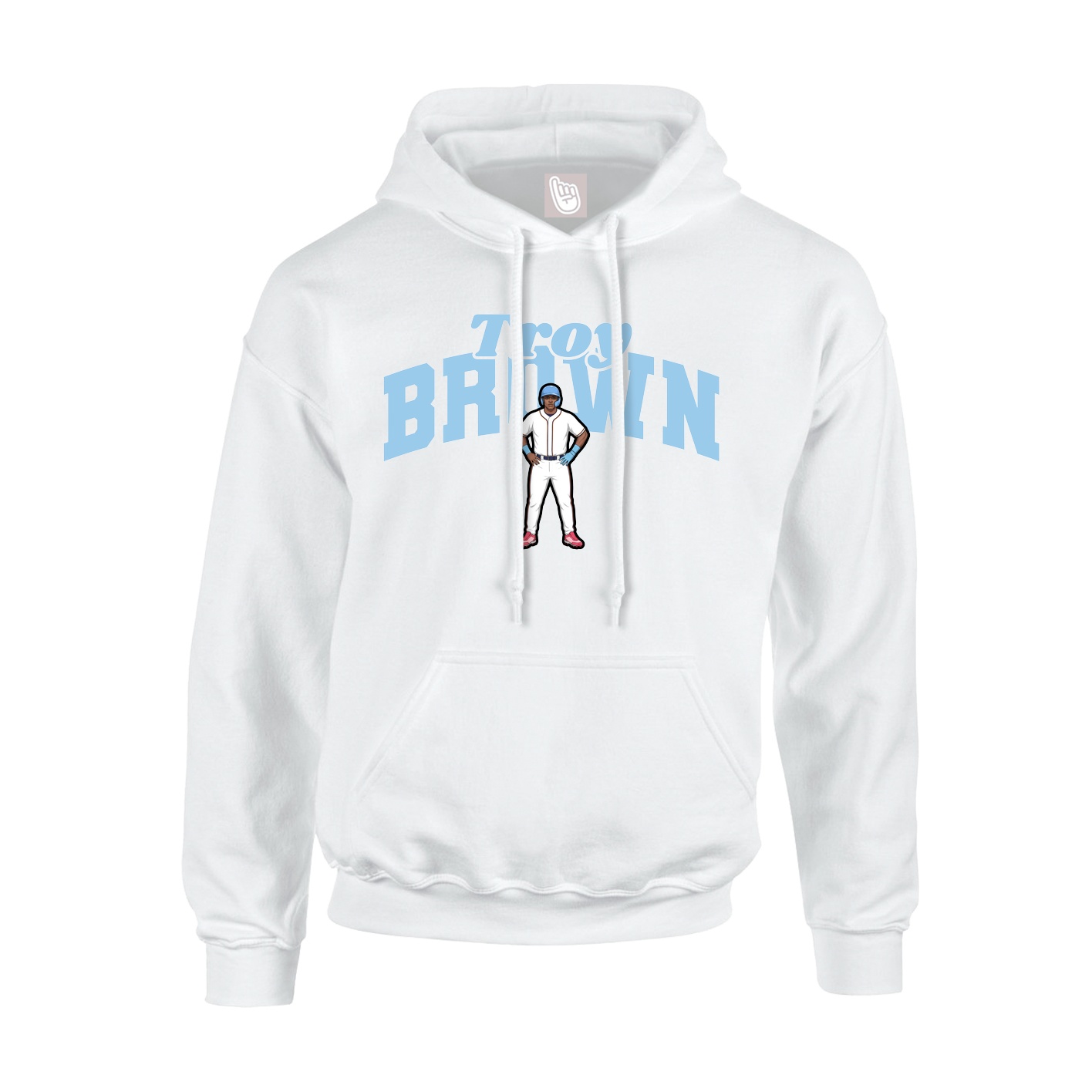 Youth Hoodie — Signature Arch in White