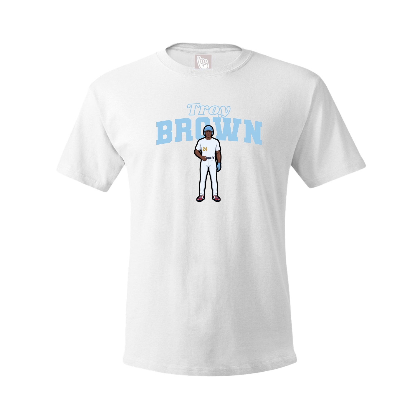 Youth Tee — Name Arch in White