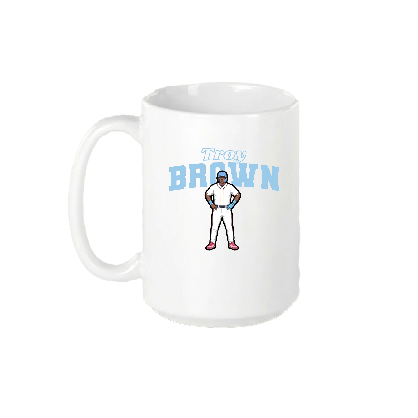 15oz Coffee Mug — Name Arch in White