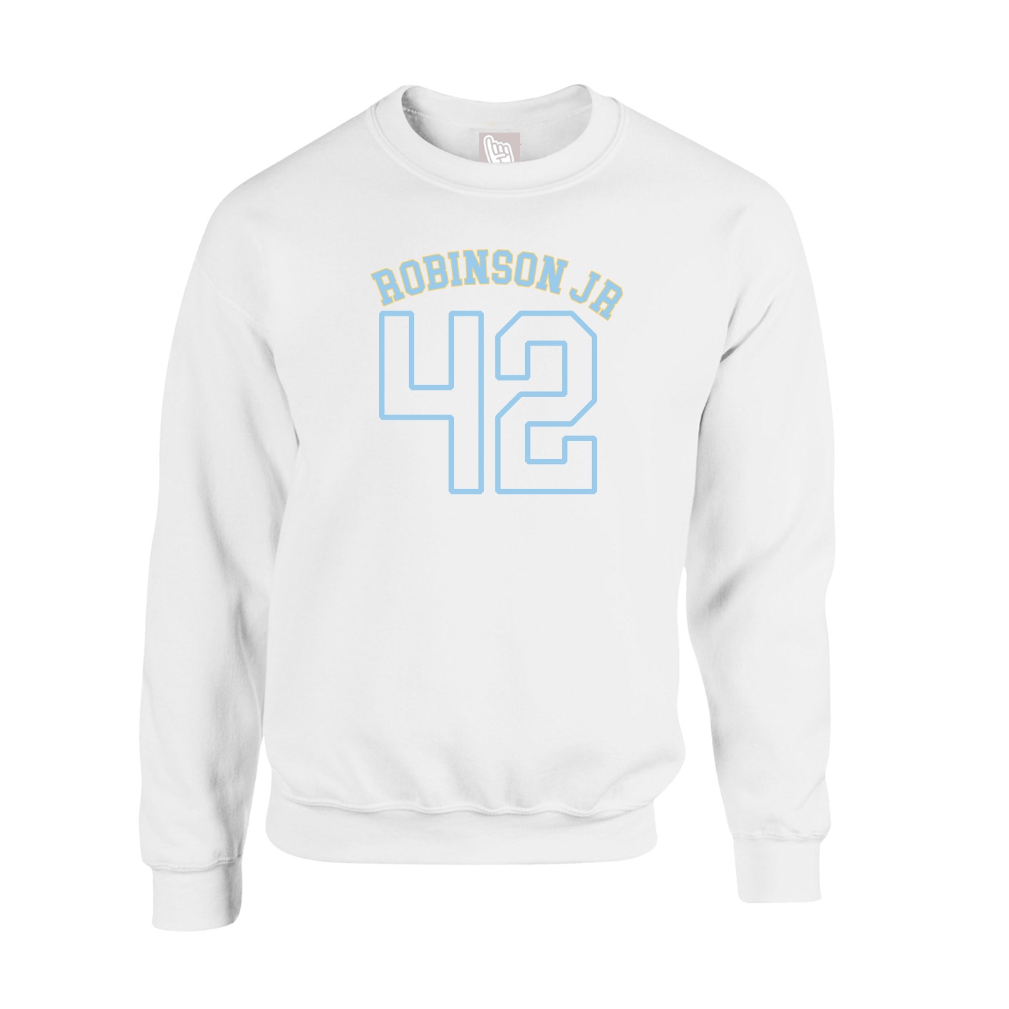 Fleece Crew — Shirsey Arch in White