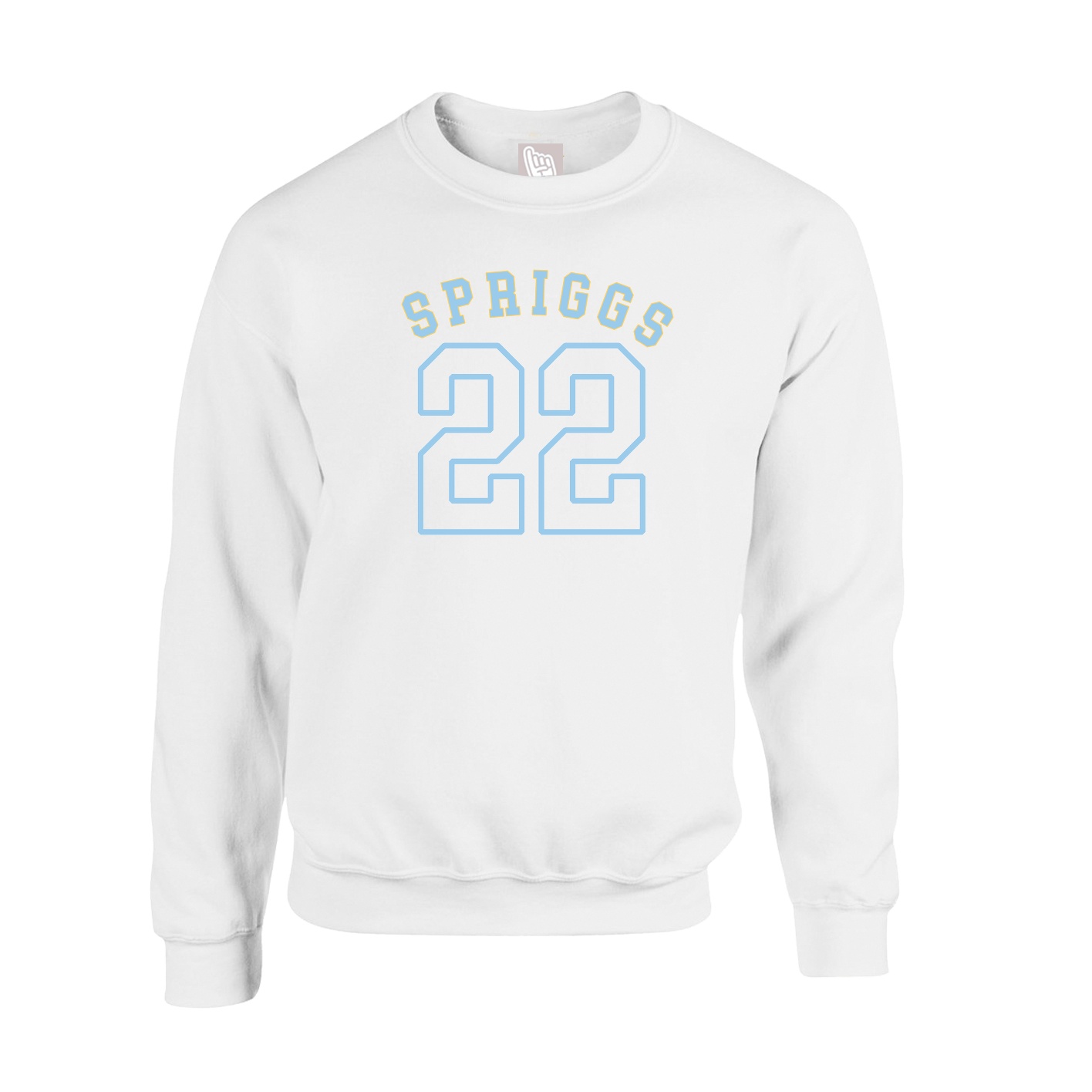 Fleece Crew — Shirsey Arch in White
