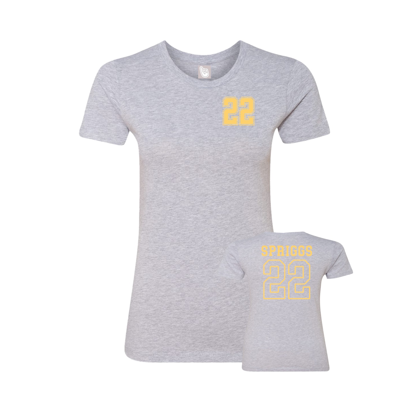 Womens Tee — Chest Back in Grey