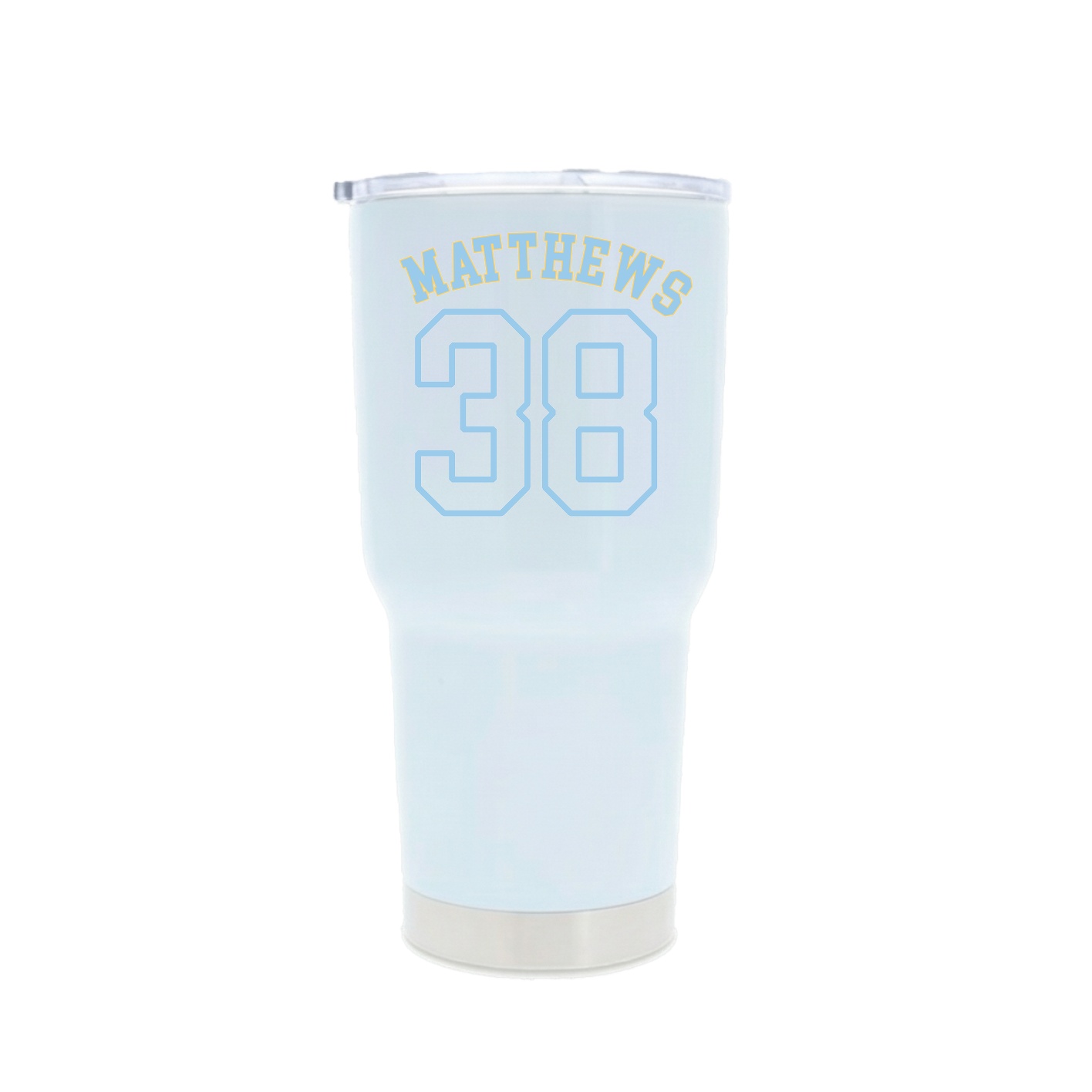 30oz Stainless Steel Tumbler — Shirsey Arch in White