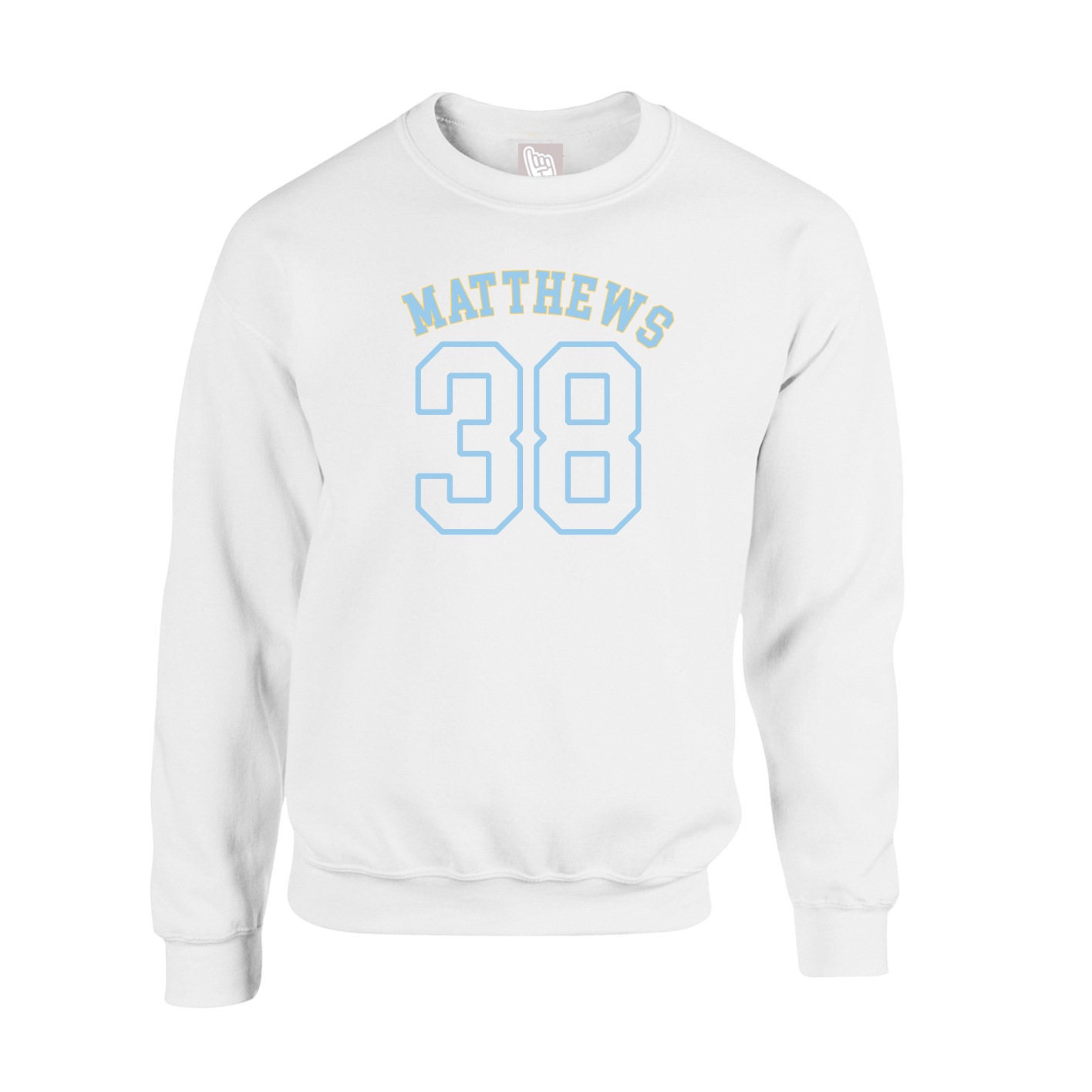 Fleece Crew — Shirsey Arch in White