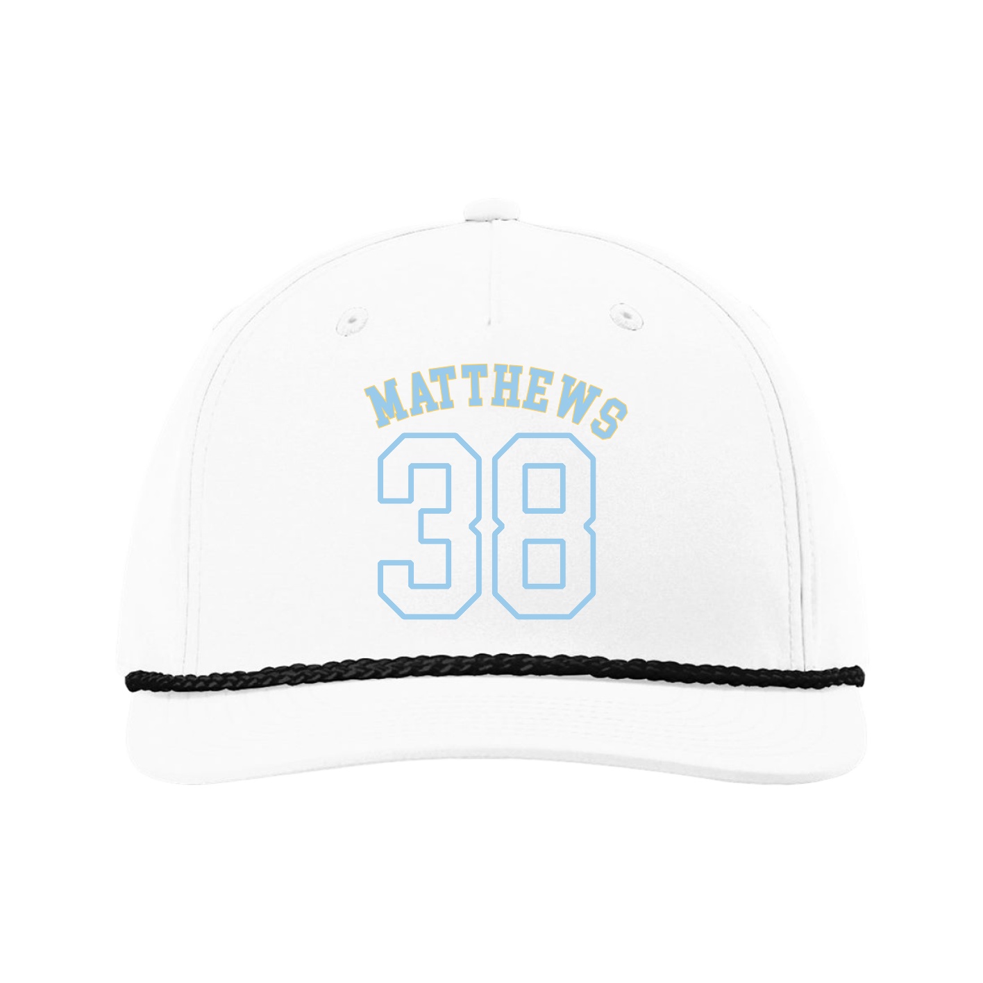 Five-Panel Classic Rope Cap — Shirsey Arch in White