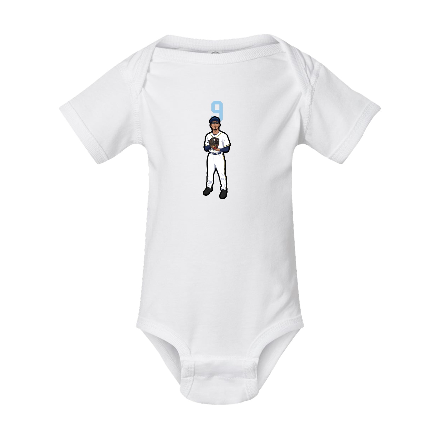 Baby Onesie — Number Top in White