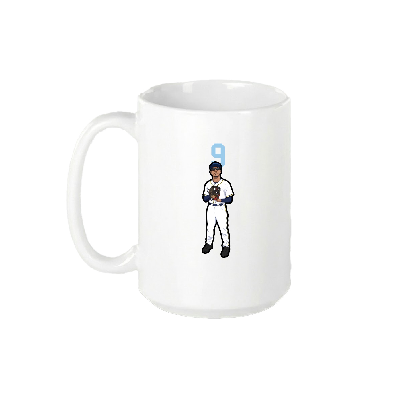 15oz Coffee Mug — Number Top in White