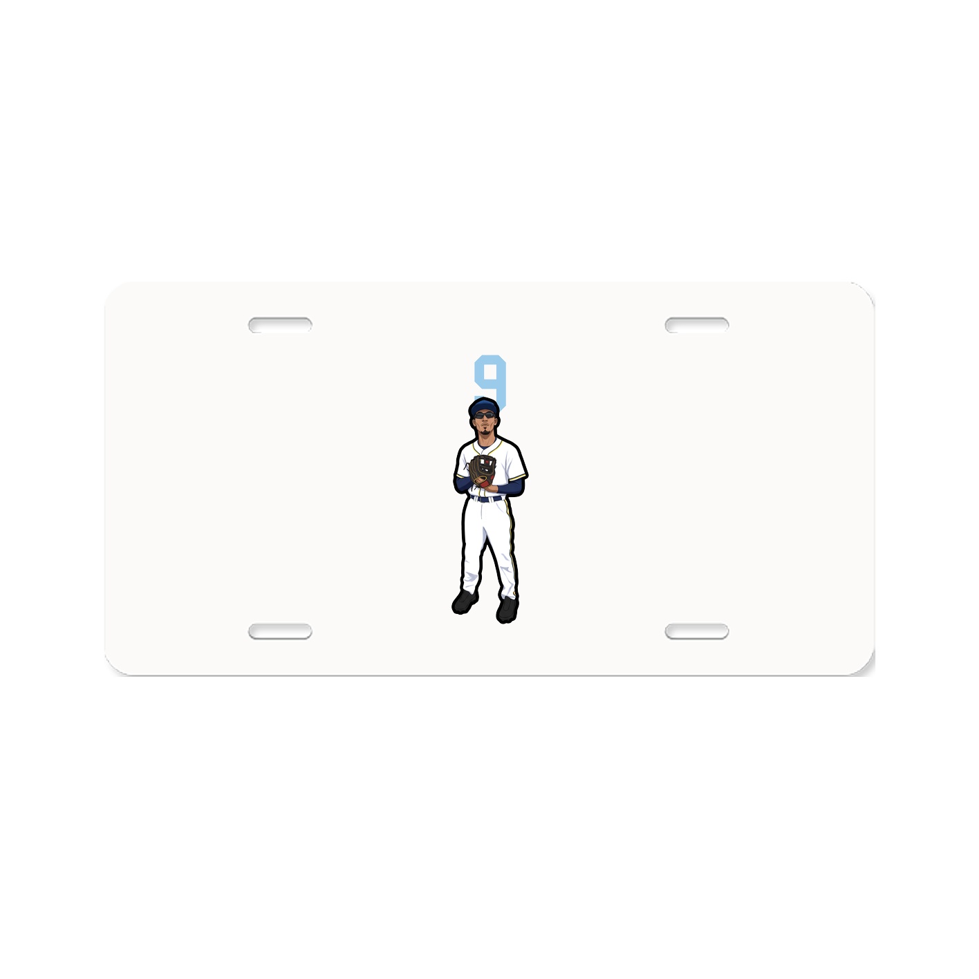 License Plate — Number Top in Classic