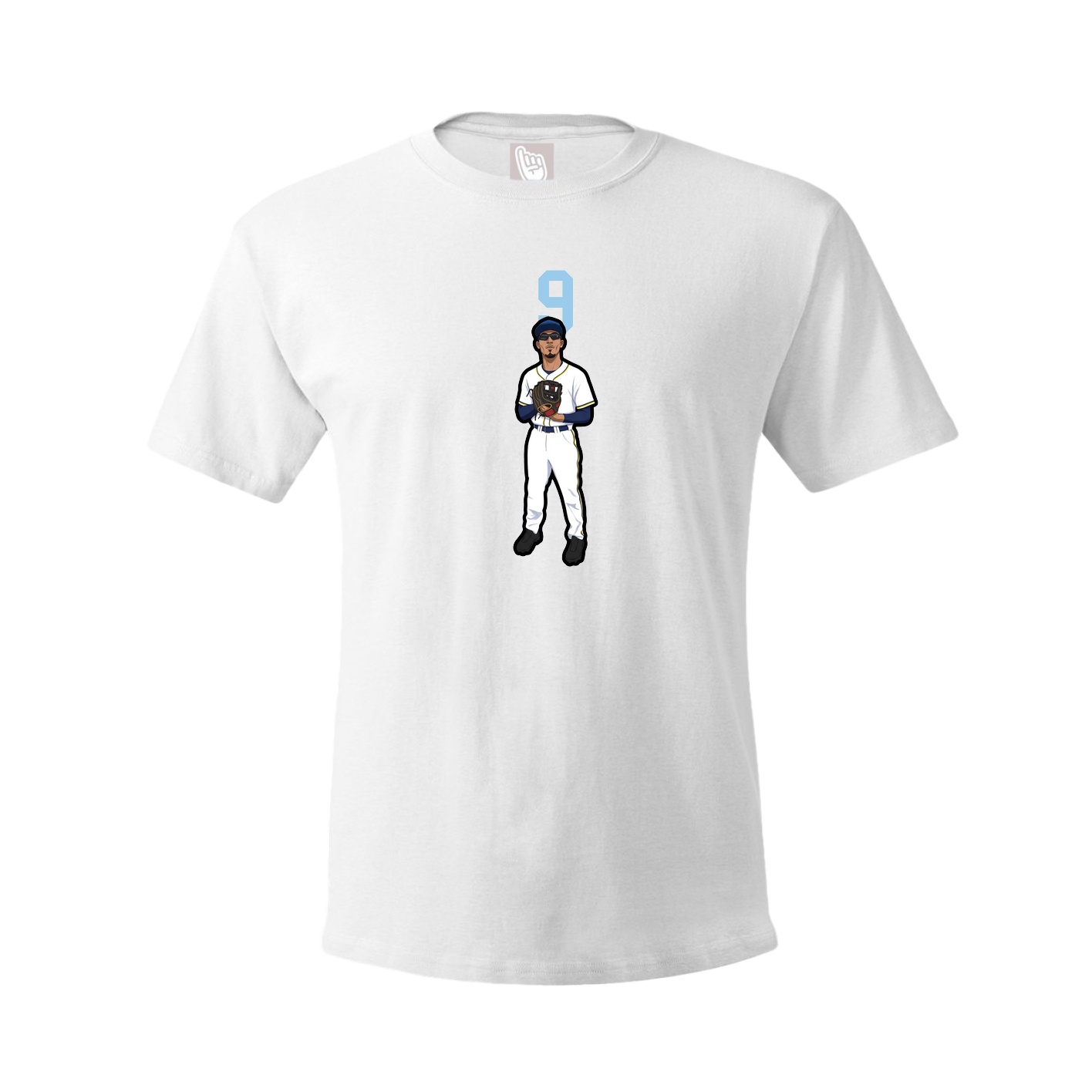 Youth Tee — Number Top in White