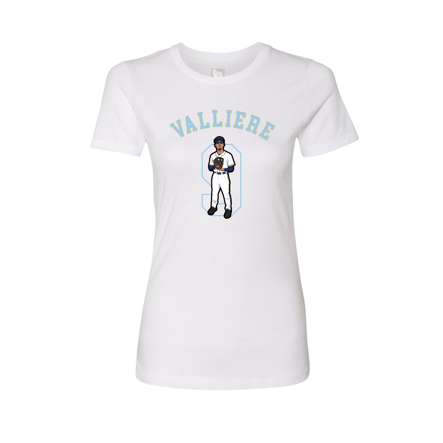 Fitted Women's Tee — Shirsey Arch in White