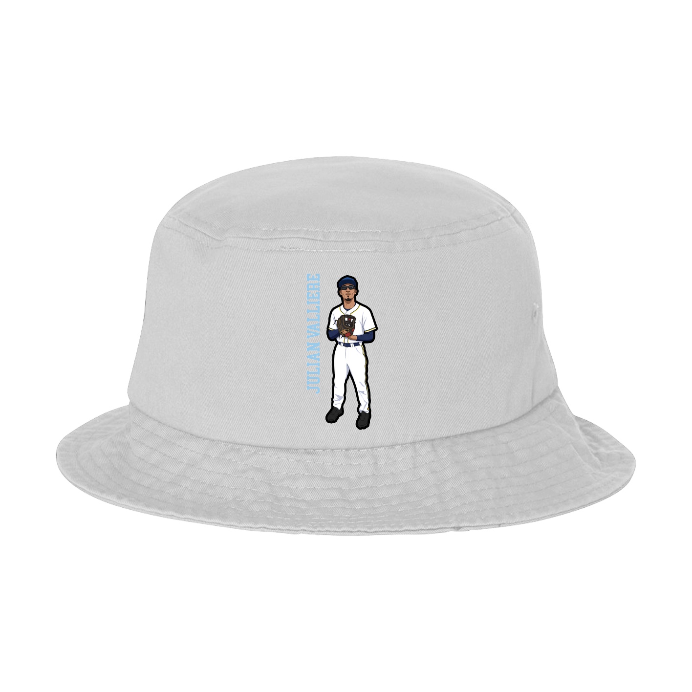 Bucket Cap — Name Vertical in White