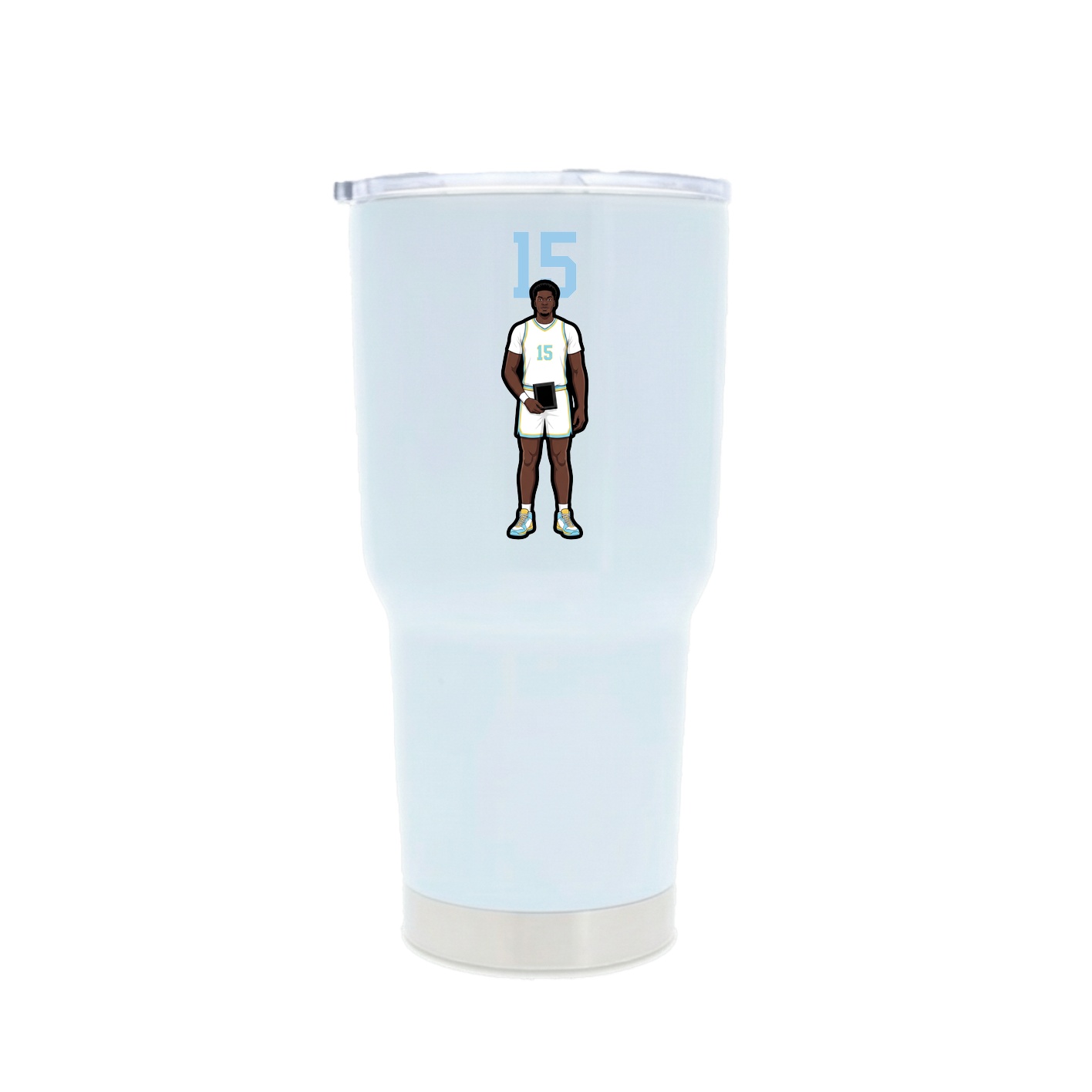 30oz Stainless Steel Tumbler — Number Top in White