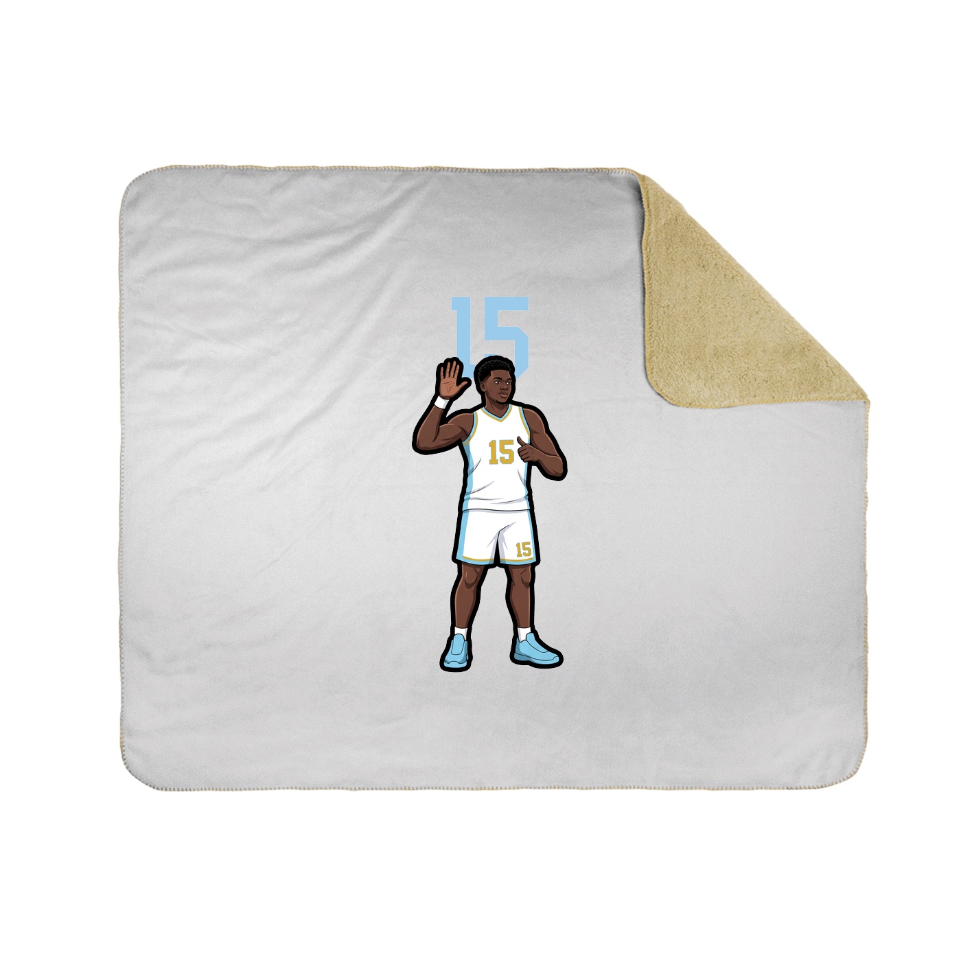 Throw Blanket — Number Top in White