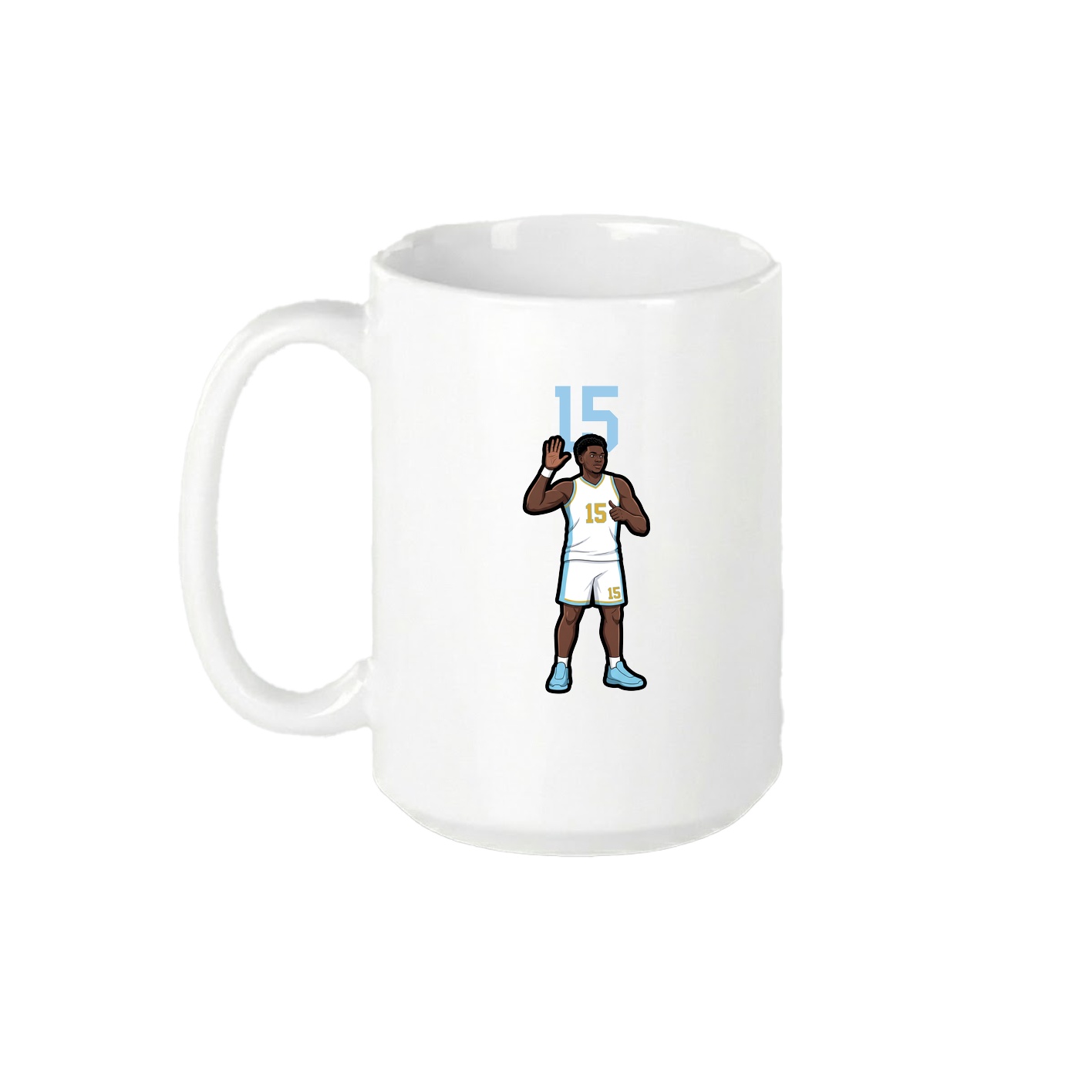 15oz Coffee Mug — Number Top in White