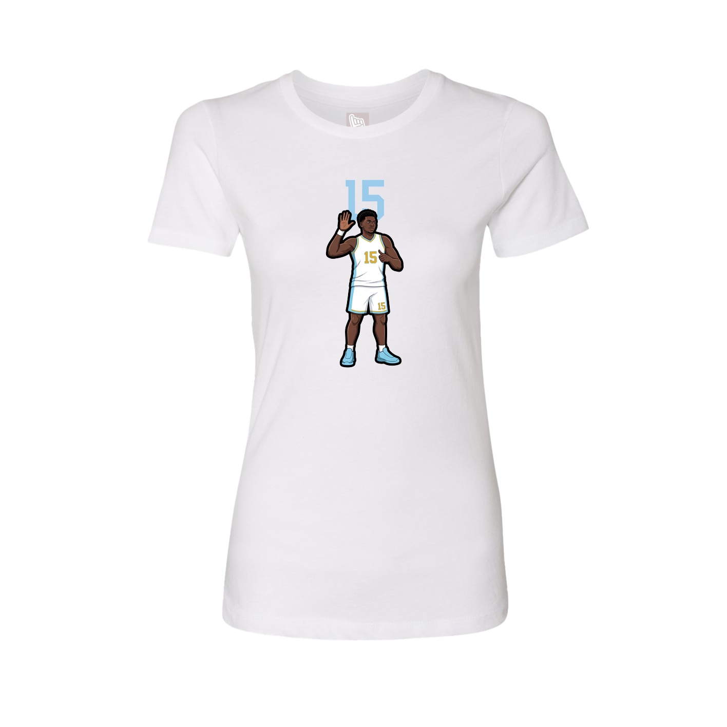 Fitted Women's Tee — Number Top in White