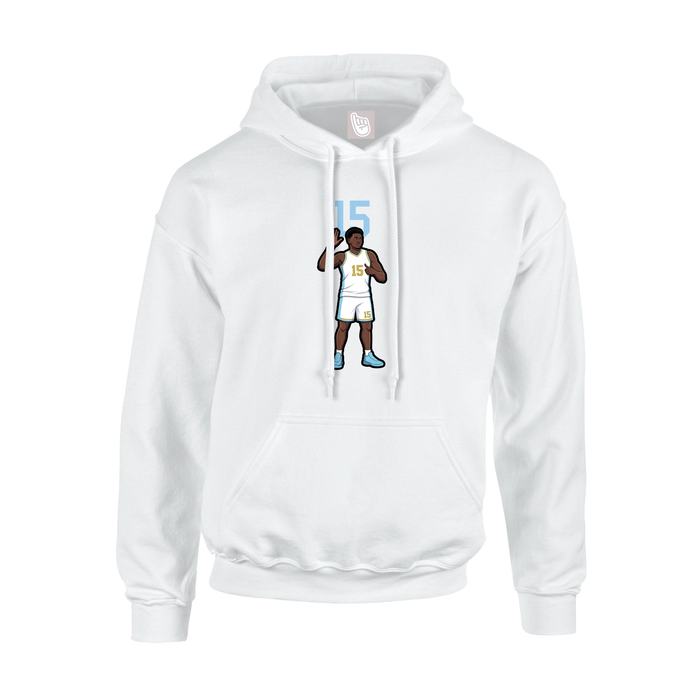 Hoodie — Number Top in White