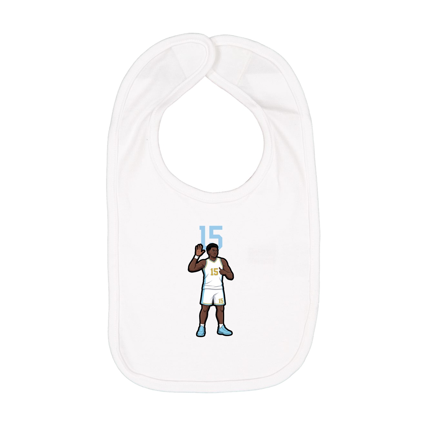 Infant Bib — Number Top in White