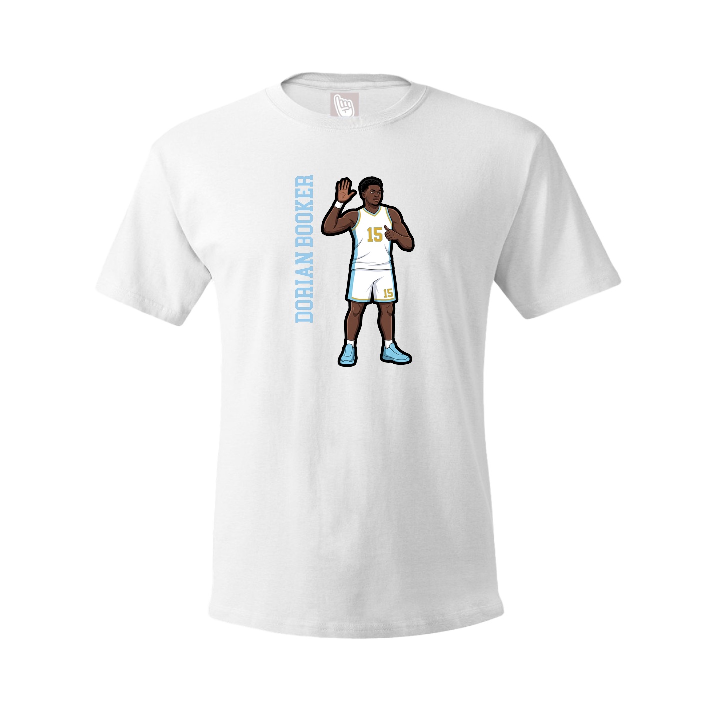 Tee — Name Vertical in White