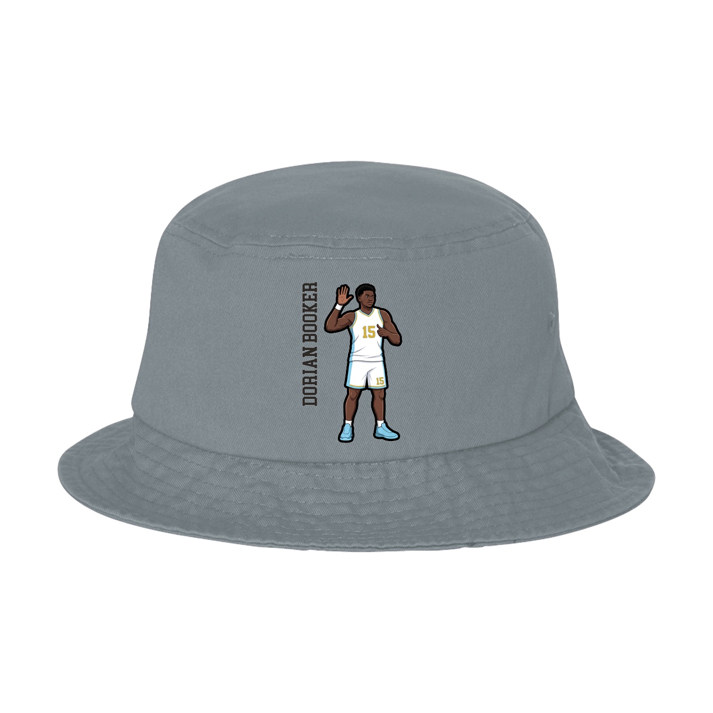 Bucket Cap — Name Vertical in Grey