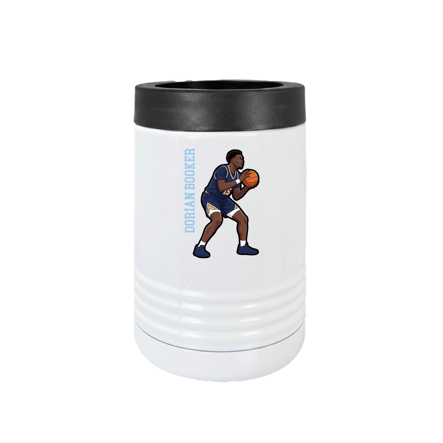 Beverage Holder — Name Vertical in White