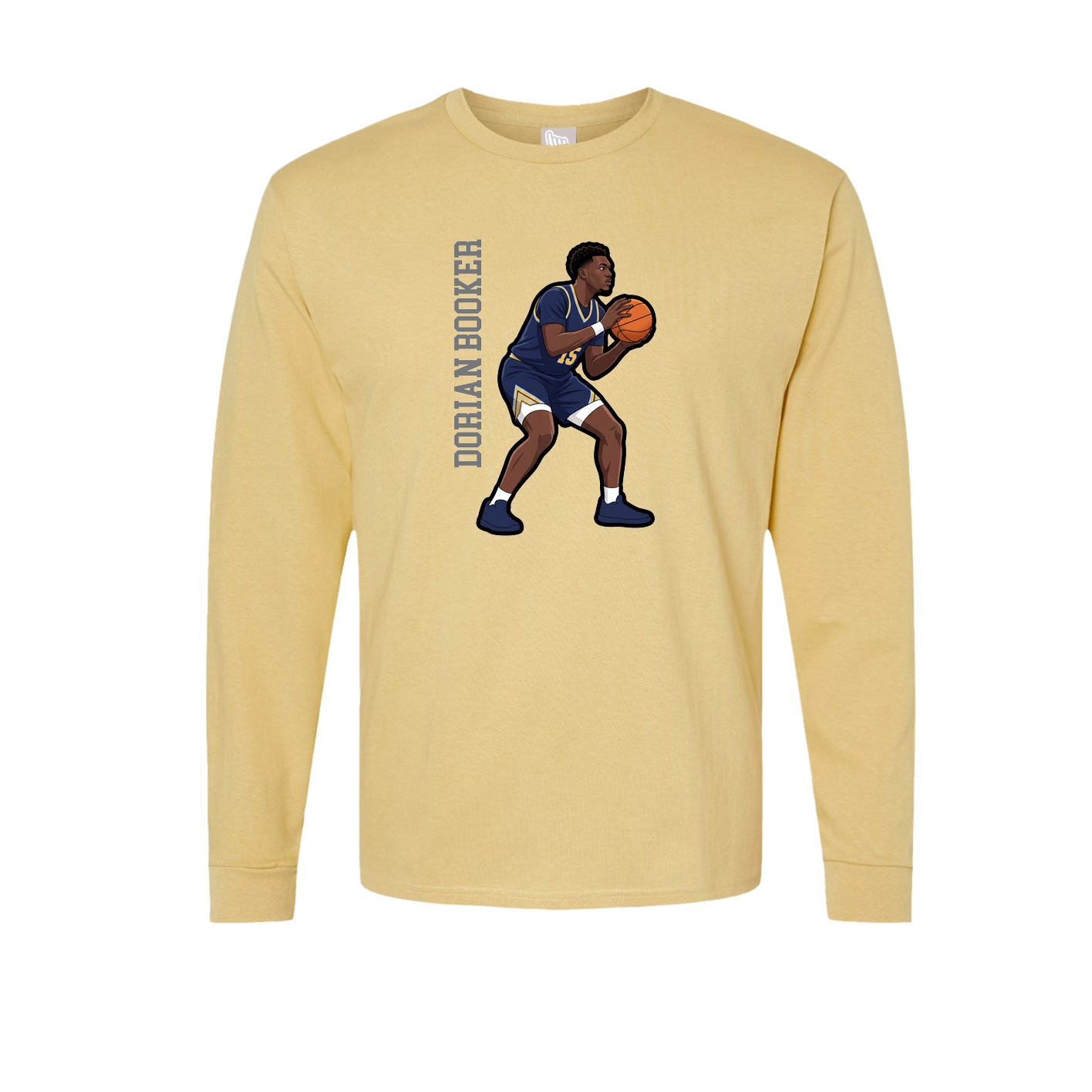 Long Sleeve Tee — Name Vertical in Vegas Gold