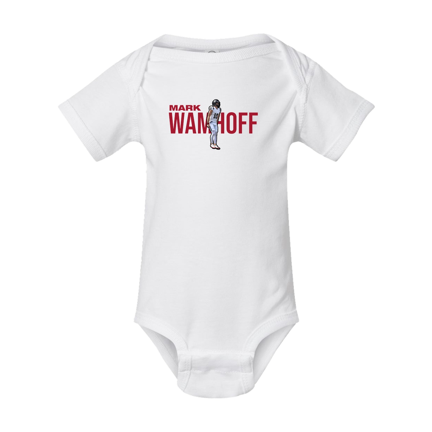 Baby Onesie — Player Name in White