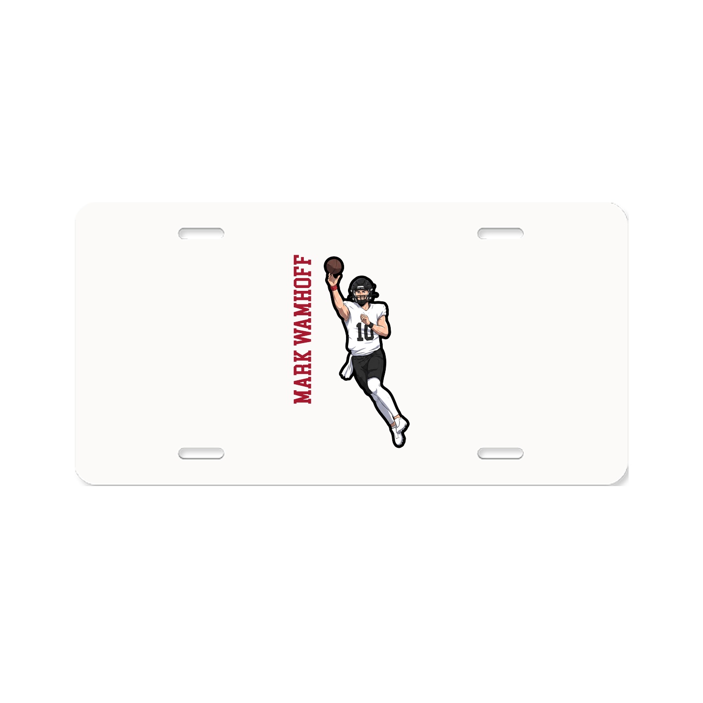 License Plate — Name Vertical in Classic