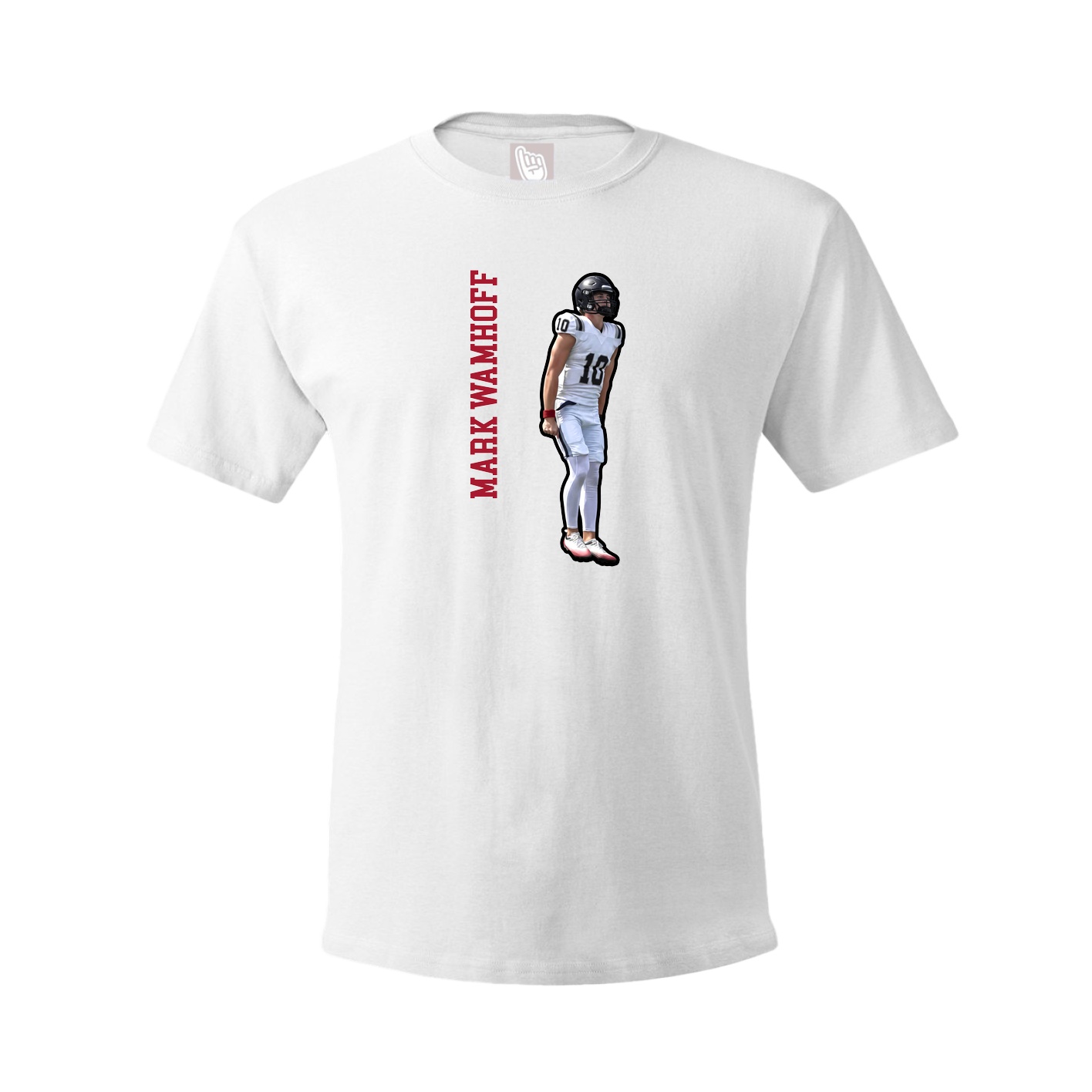 Youth Tee — Name Vertical in White