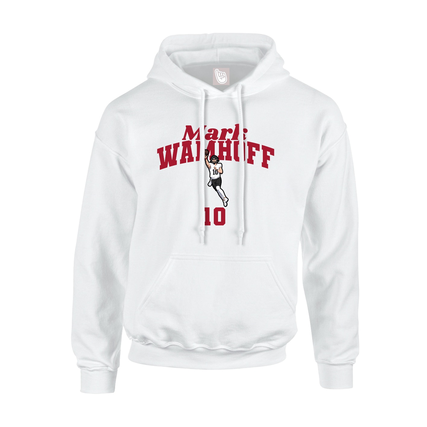 Hoodie — Signature Arch in White