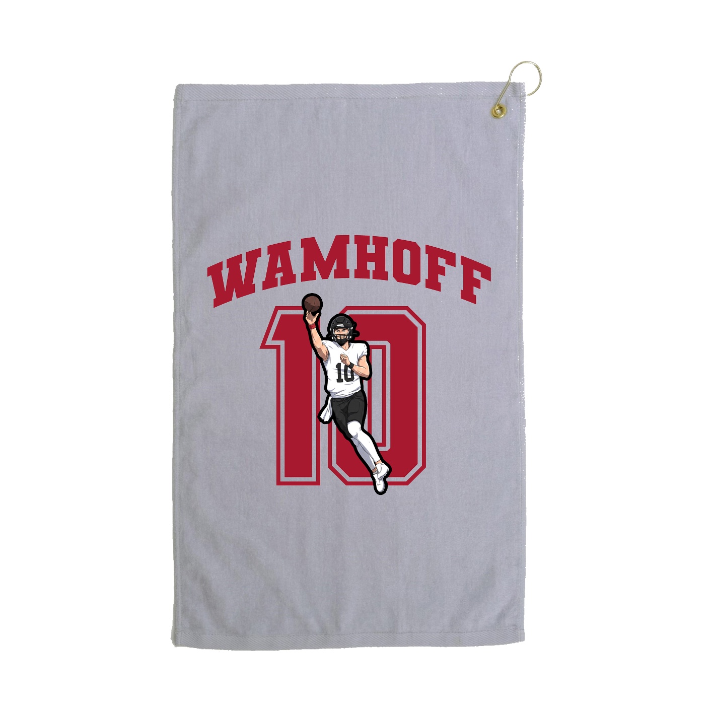Golf Towel — Number in Grey