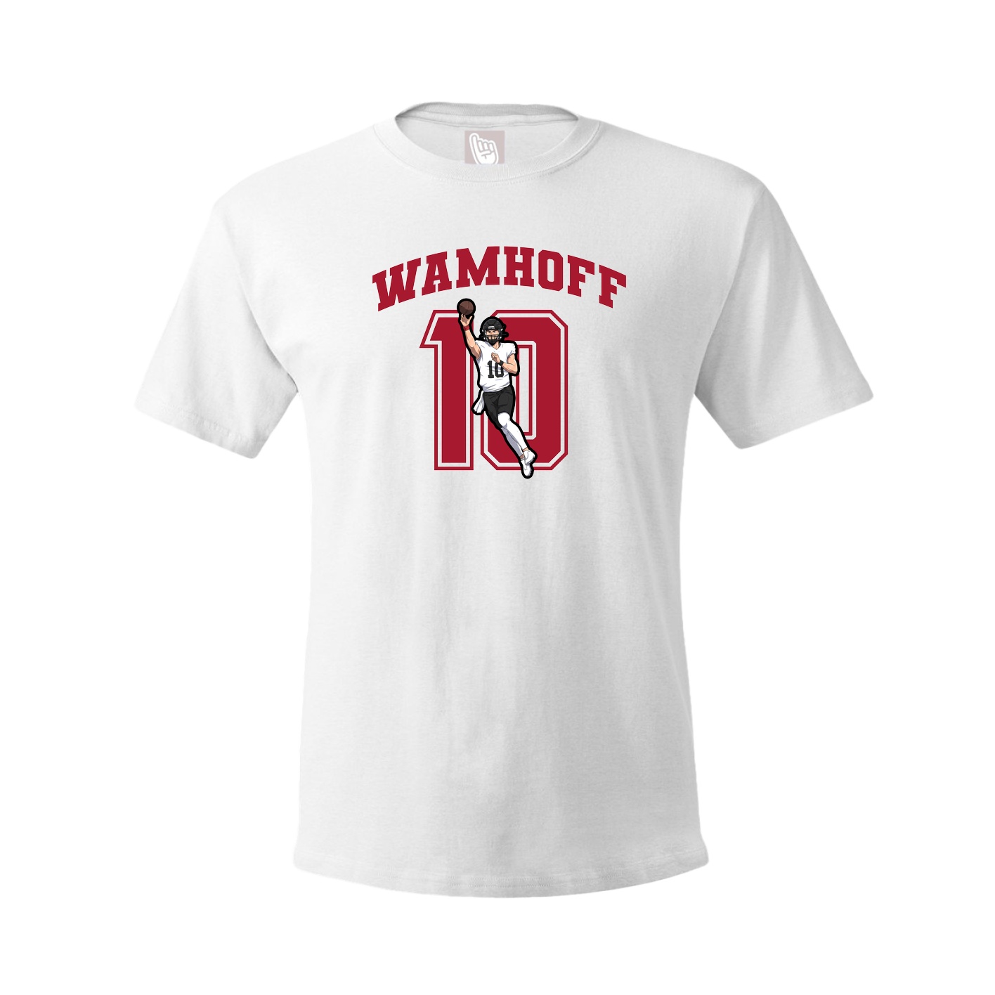 Youth Tee — Number in White