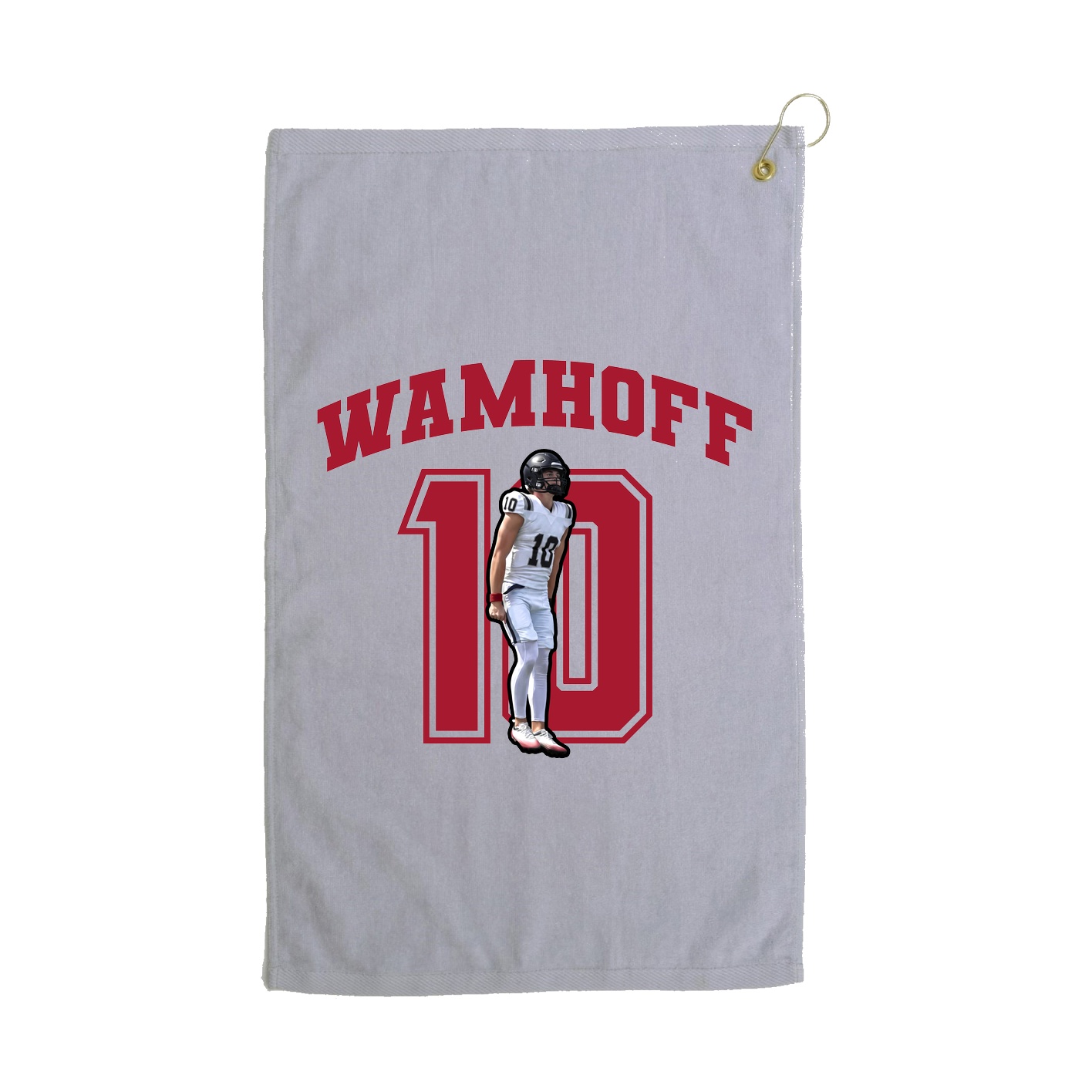 Golf Towel — Number in Grey