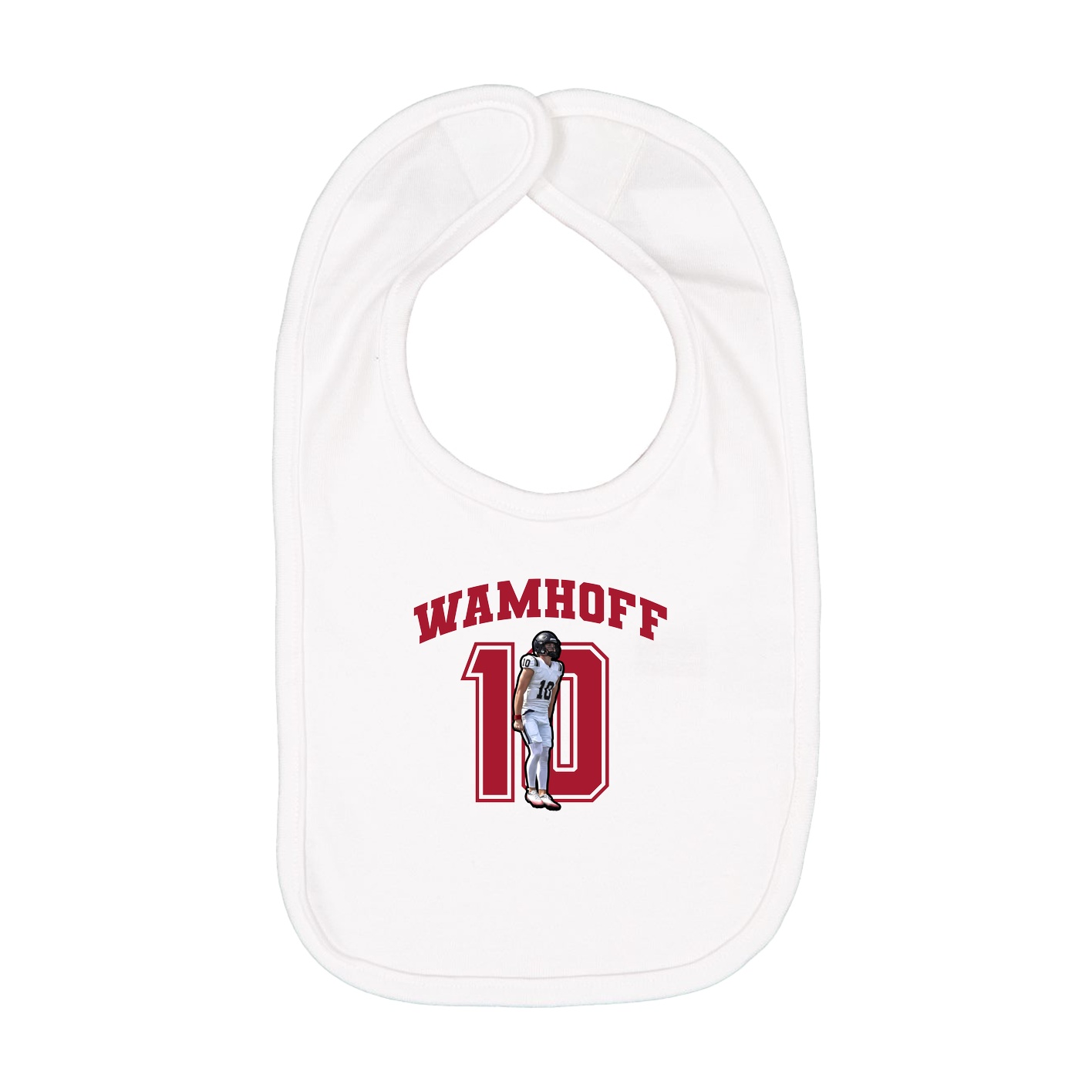 Infant Bib — Number in White