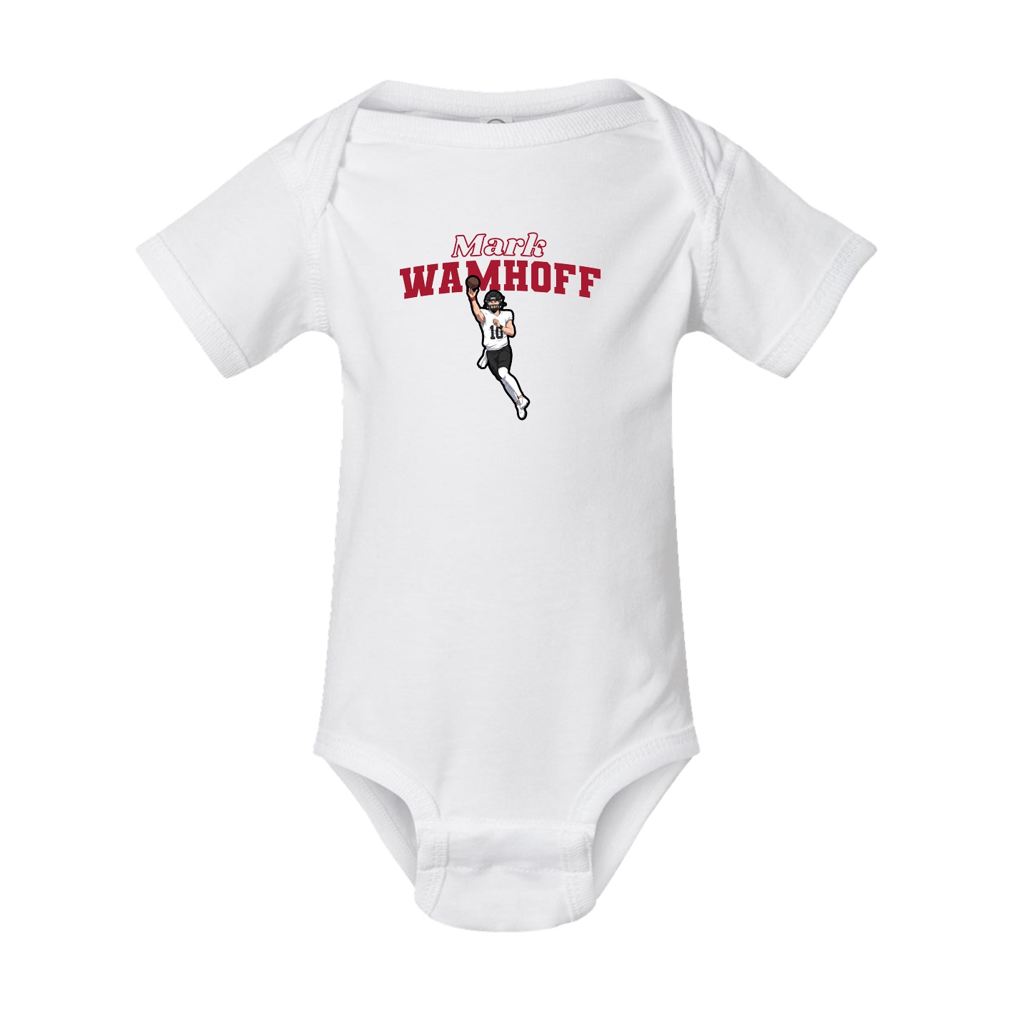Baby Onesie — Name Arch in White