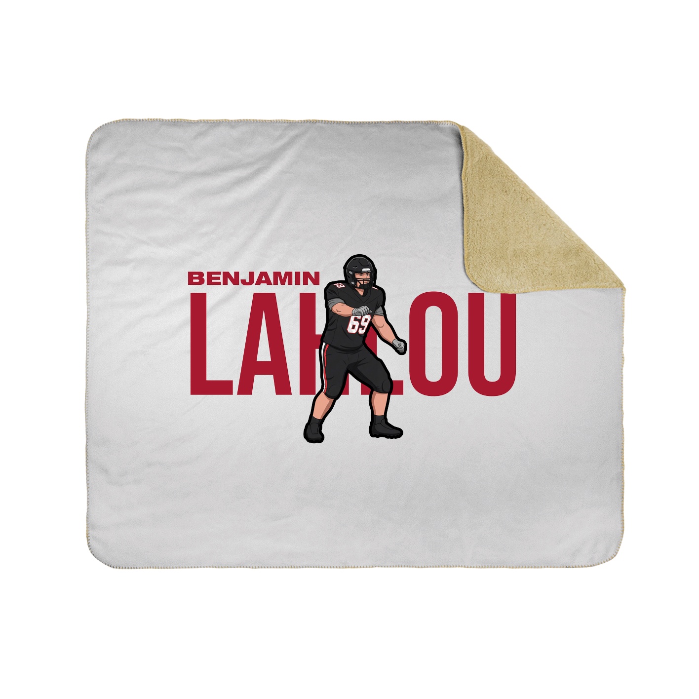 Throw Blanket — Player Name in White