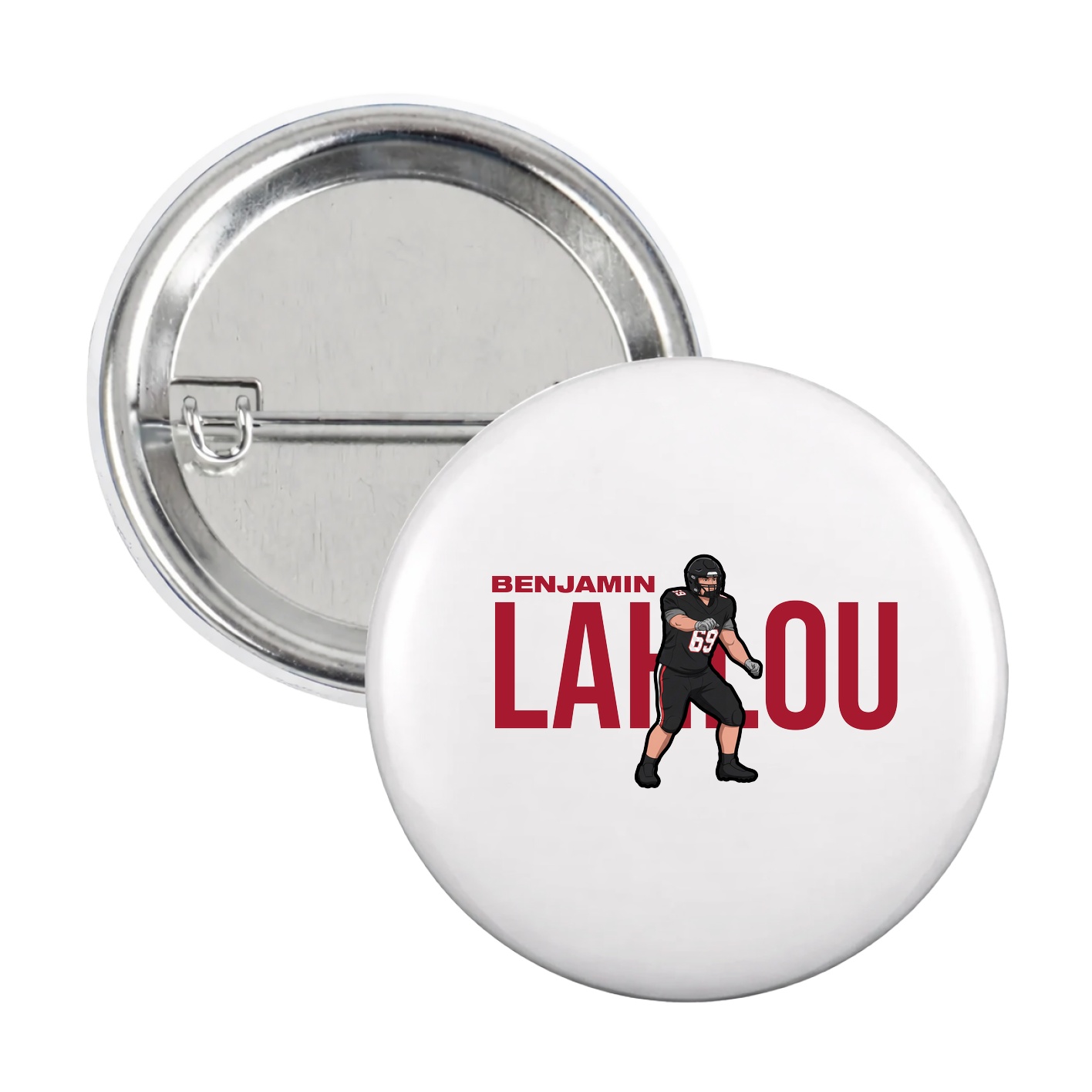 Game Day Button — Player Name in White