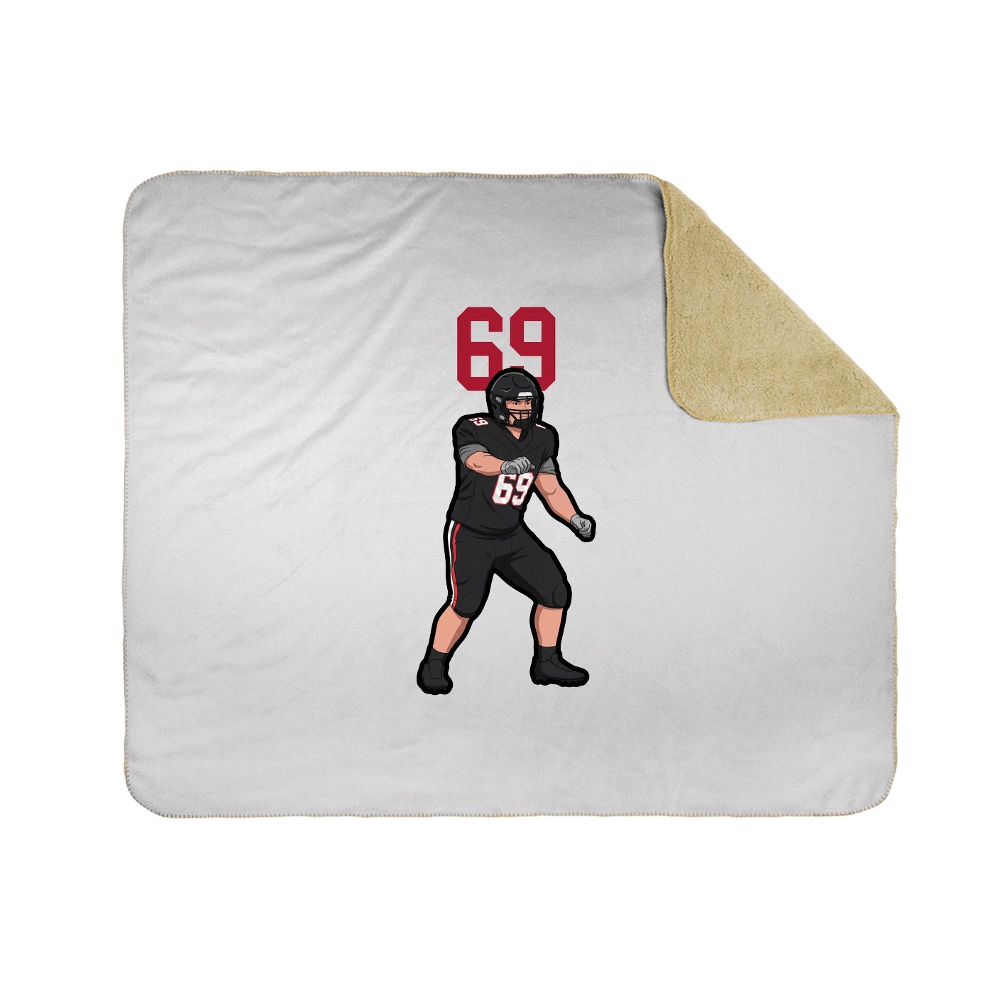 Throw Blanket — Number Top in White