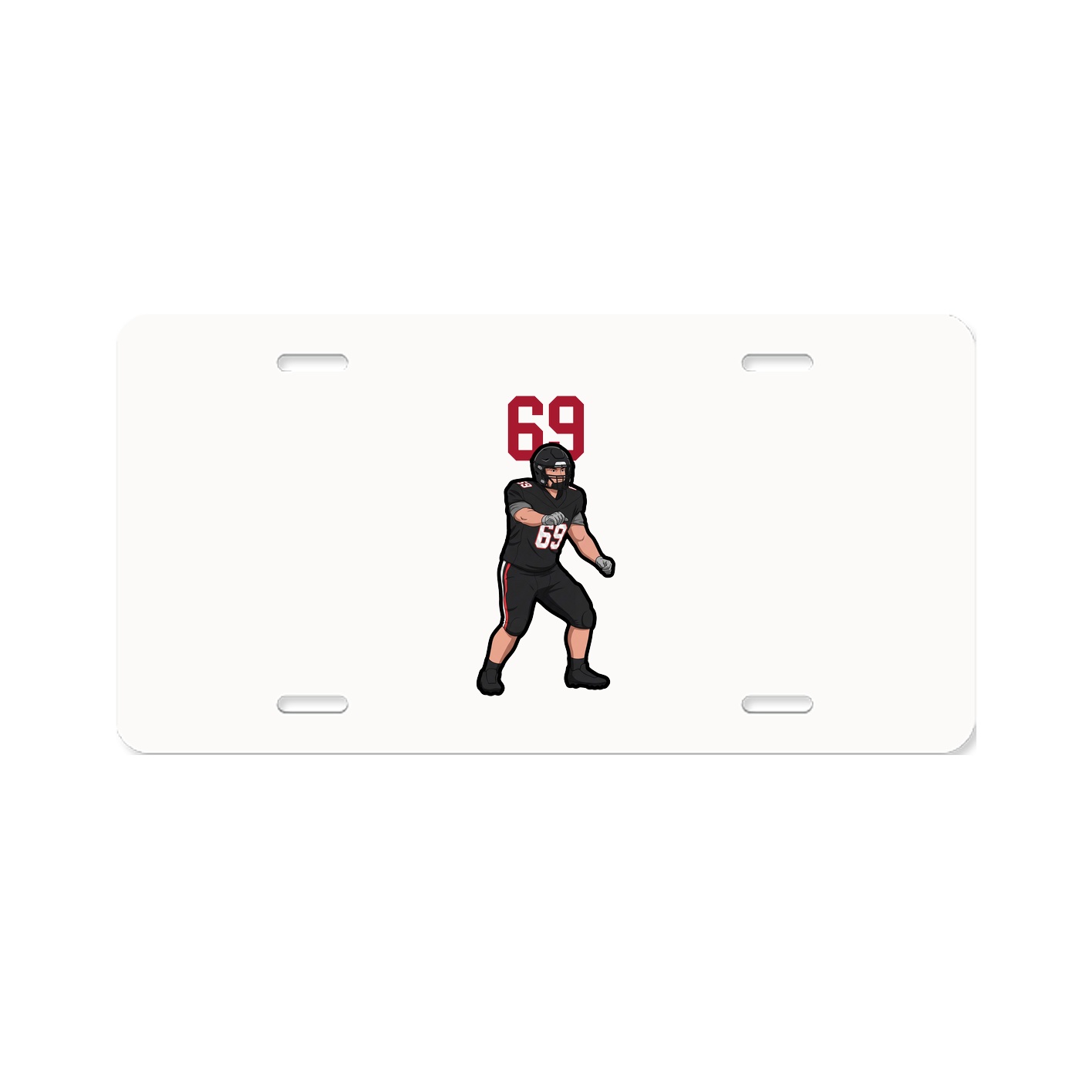 License Plate — Number Top in Classic