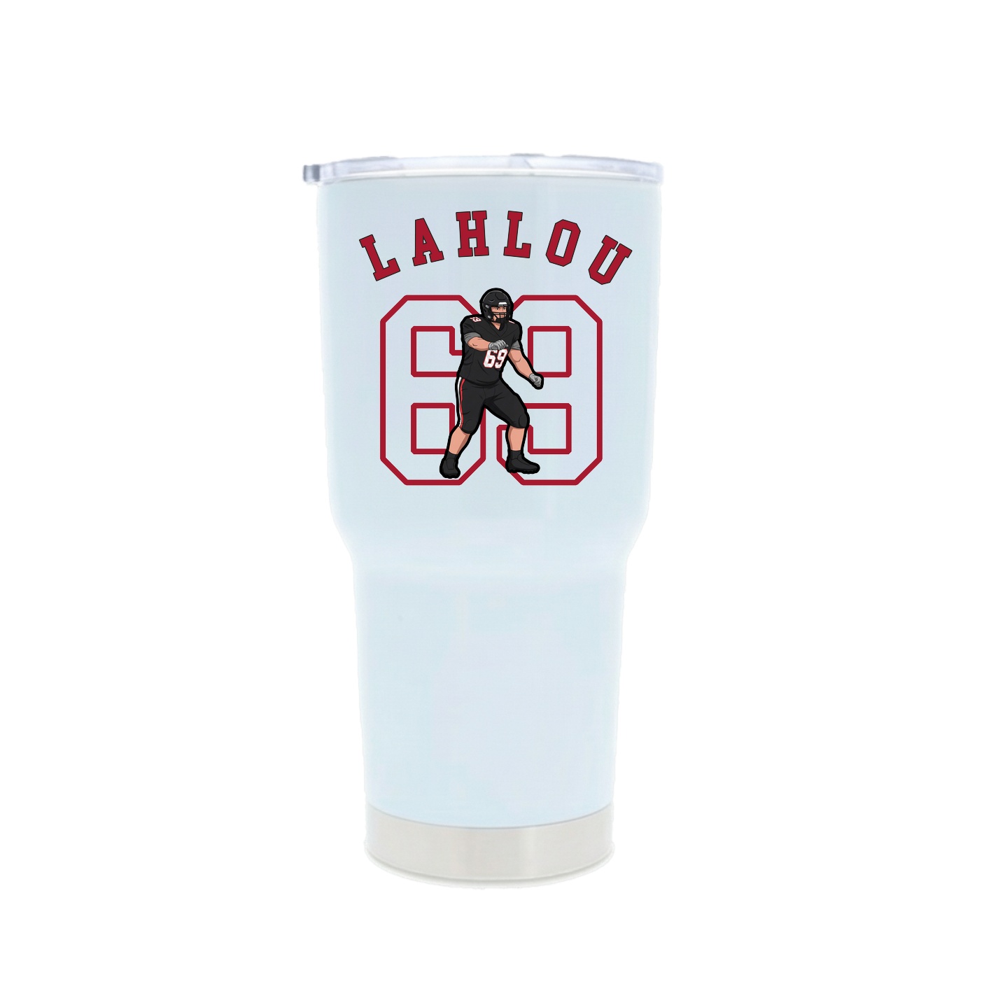30oz Stainless Steel Tumbler — Shirsey Arch in White